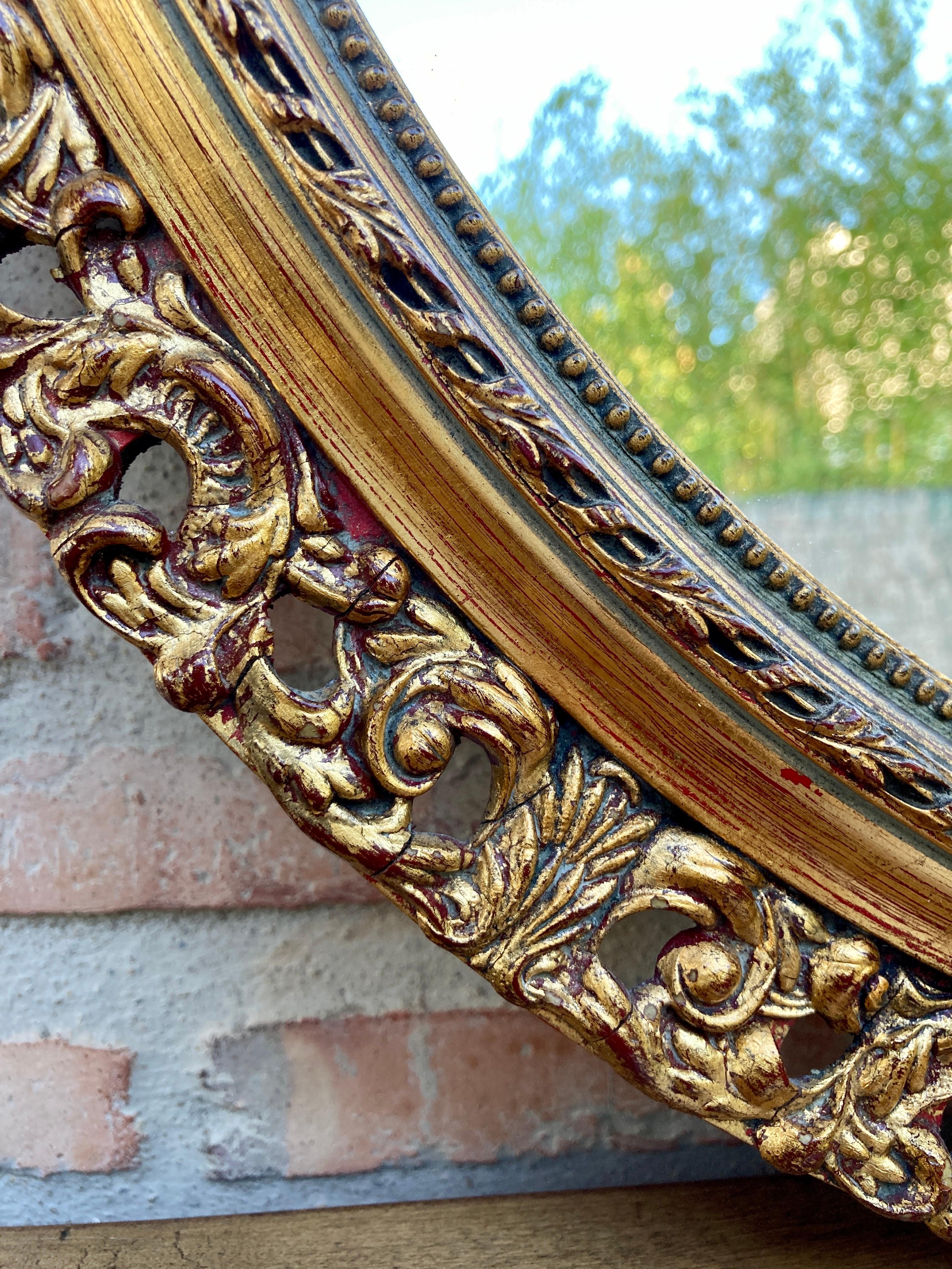 Early 20th Century French Giltwood Wall Mirror For Sale 4