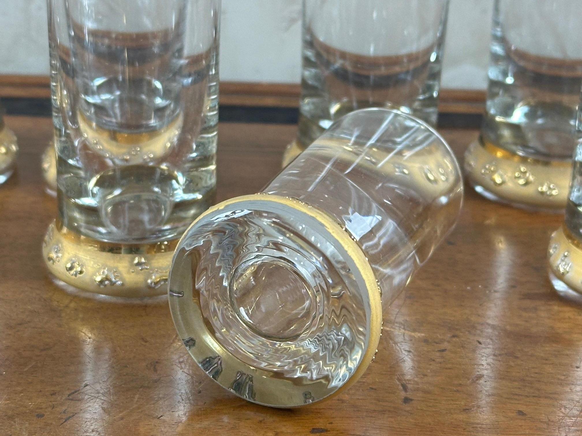 Juego de licor de vidrio y oro francés de principios del siglo XX, 1900 en venta 5