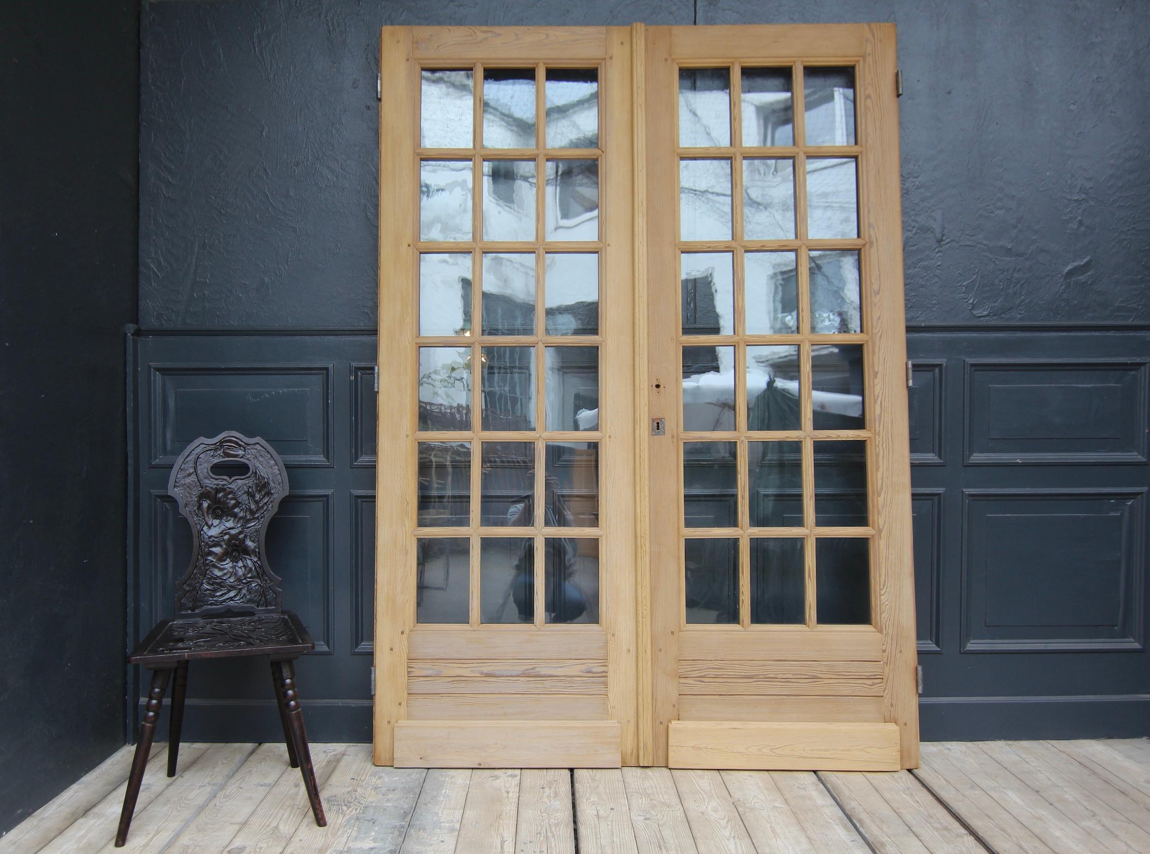 Glazed double door (