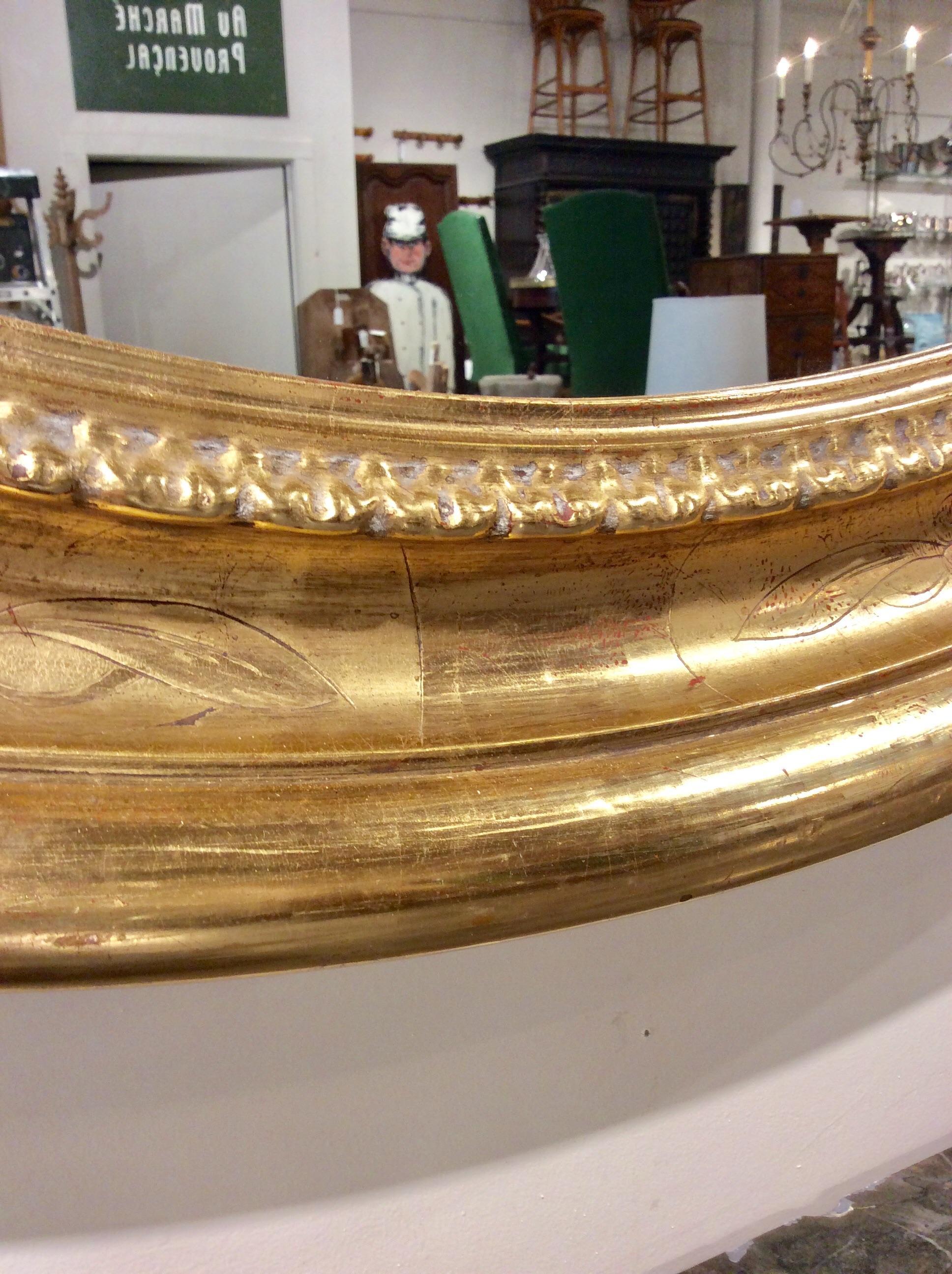 Early 20th Century French Gold Gilt Round Mirror 3