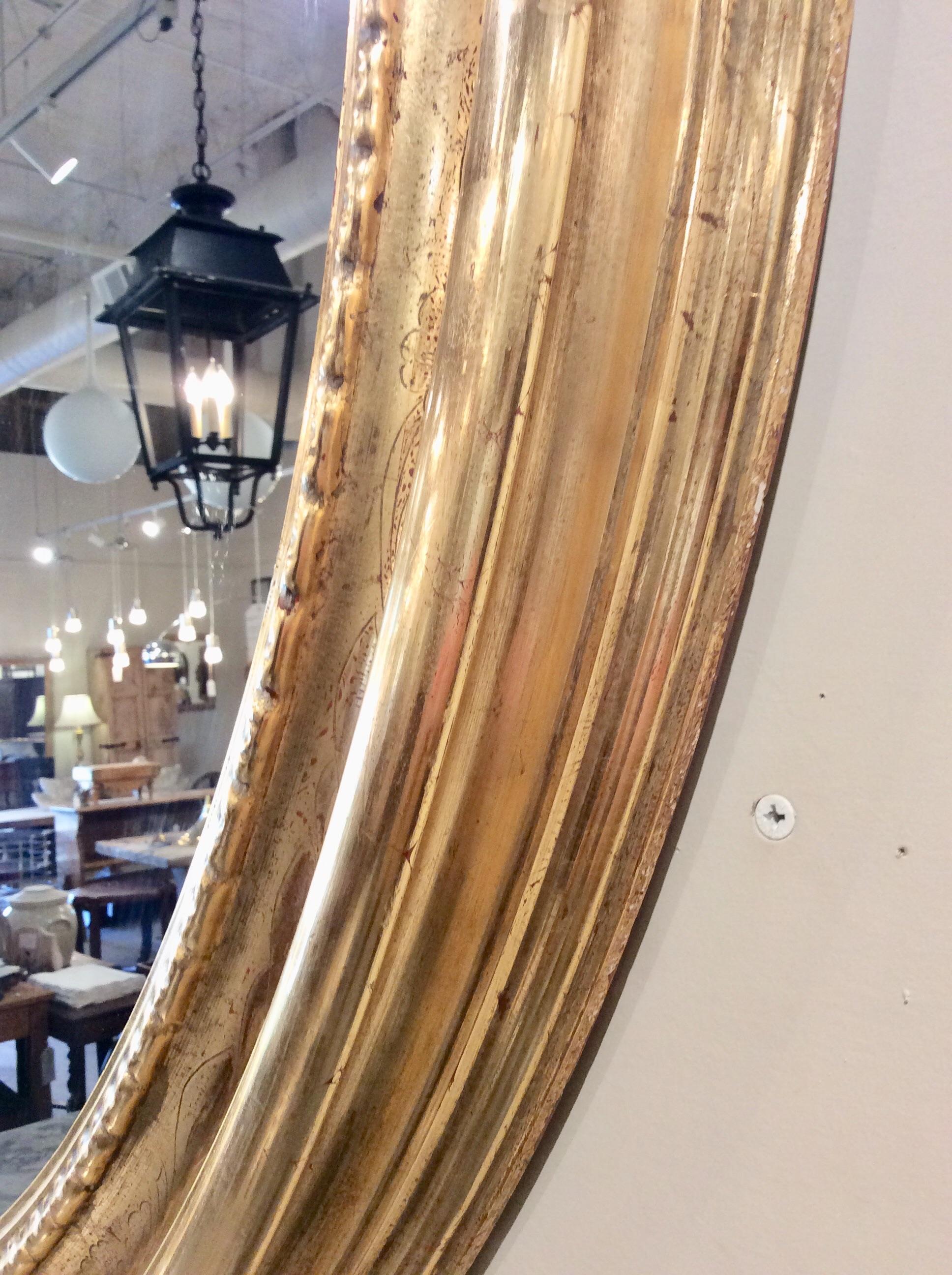 Early 20th Century French Gold Gilt Round Mirror 4