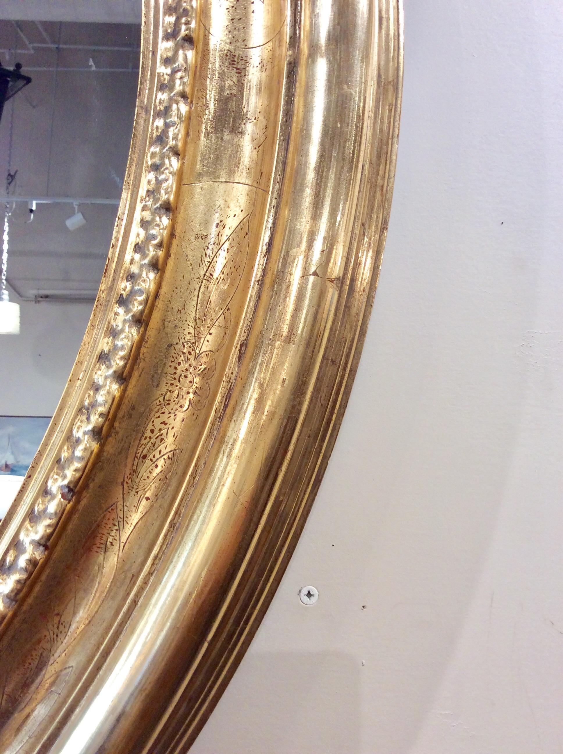 Early 20th Century French Gold Gilt Round Mirror 5