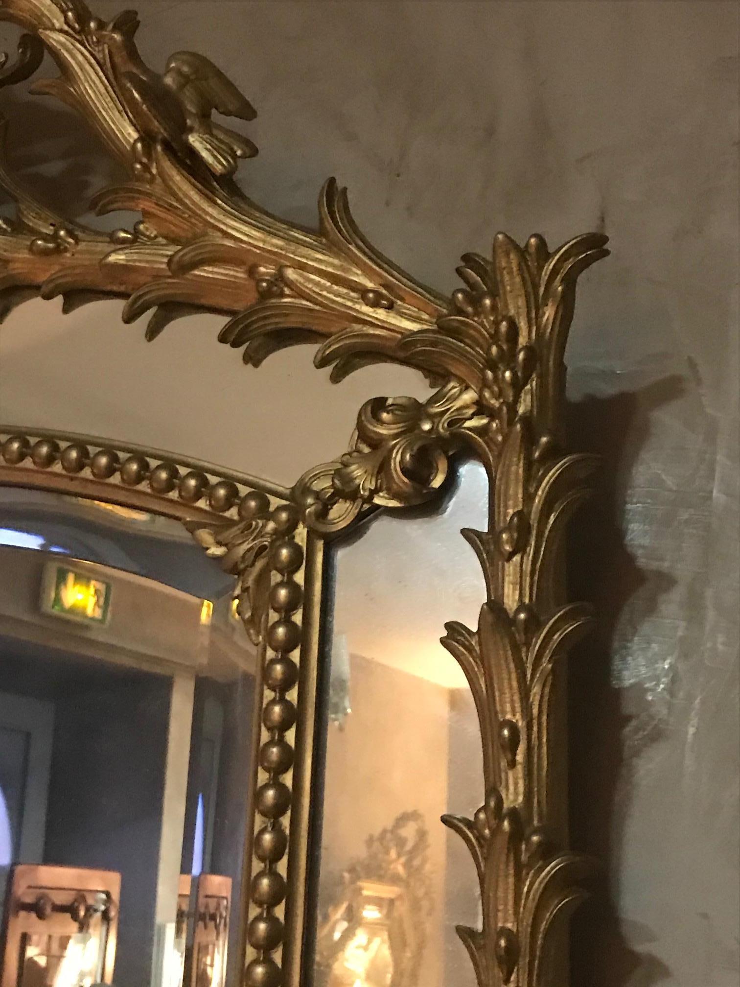 Early 20th Century French Golden Wood Louis XV Mirror 7