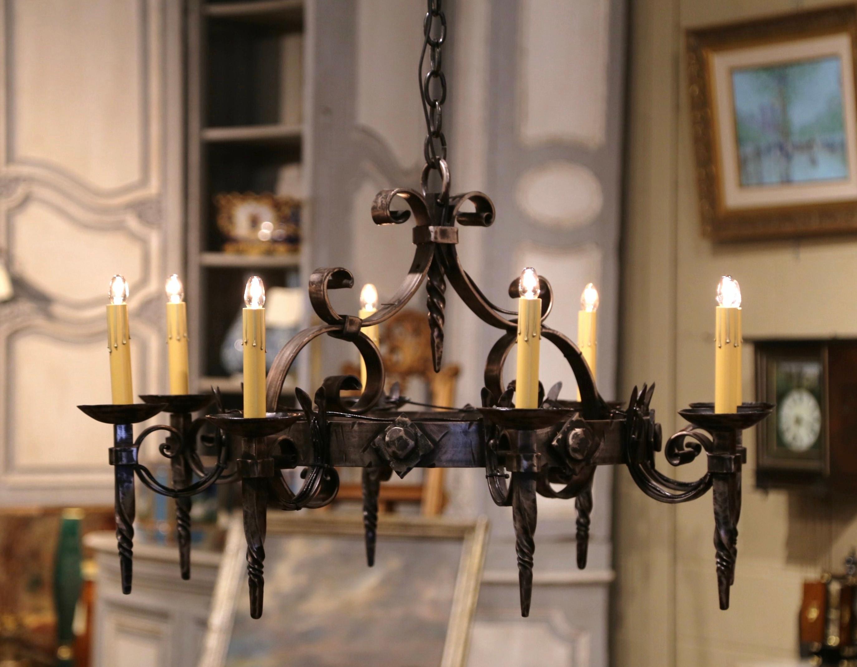 wrought iron gothic chandelier