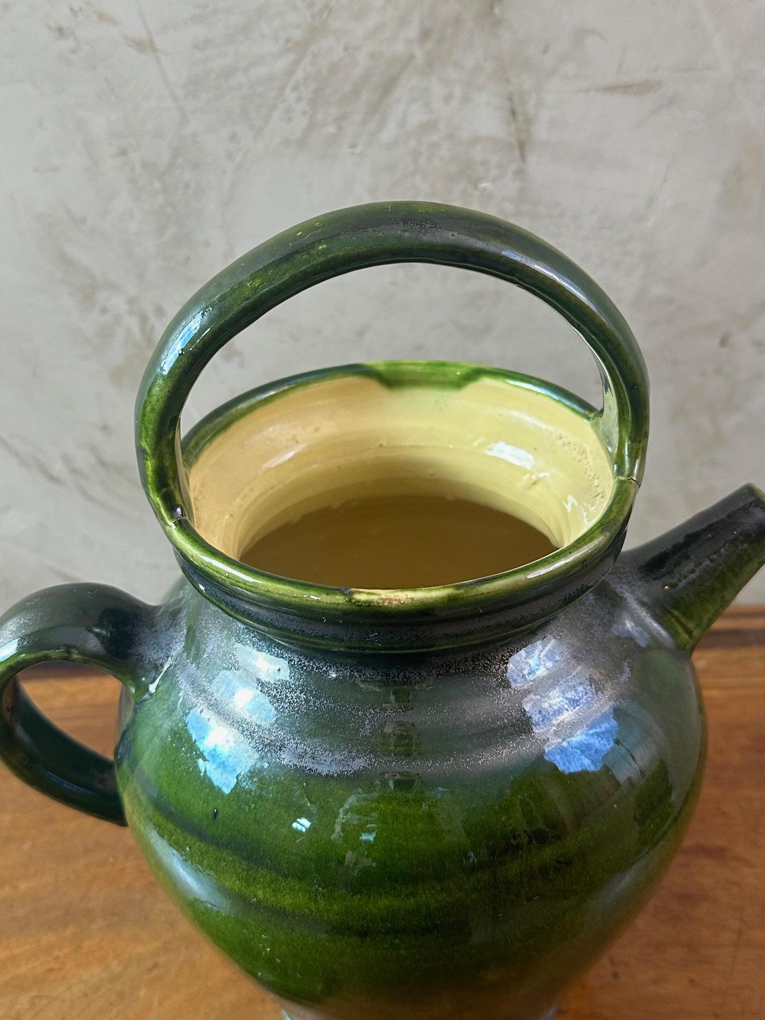 Early 20th century French Green Pottery For Sale 5