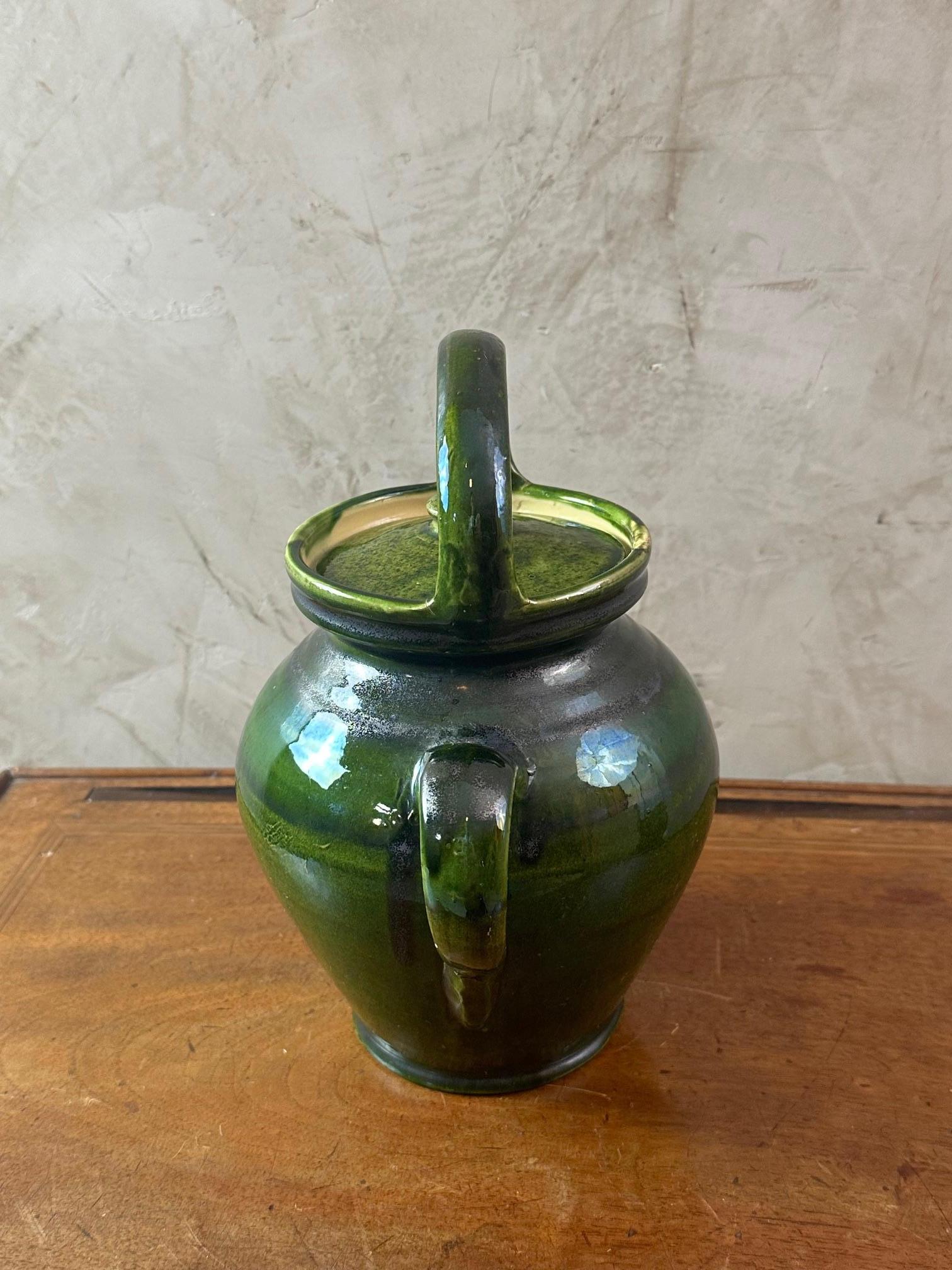 Ceramic Early 20th century French Green Pottery For Sale