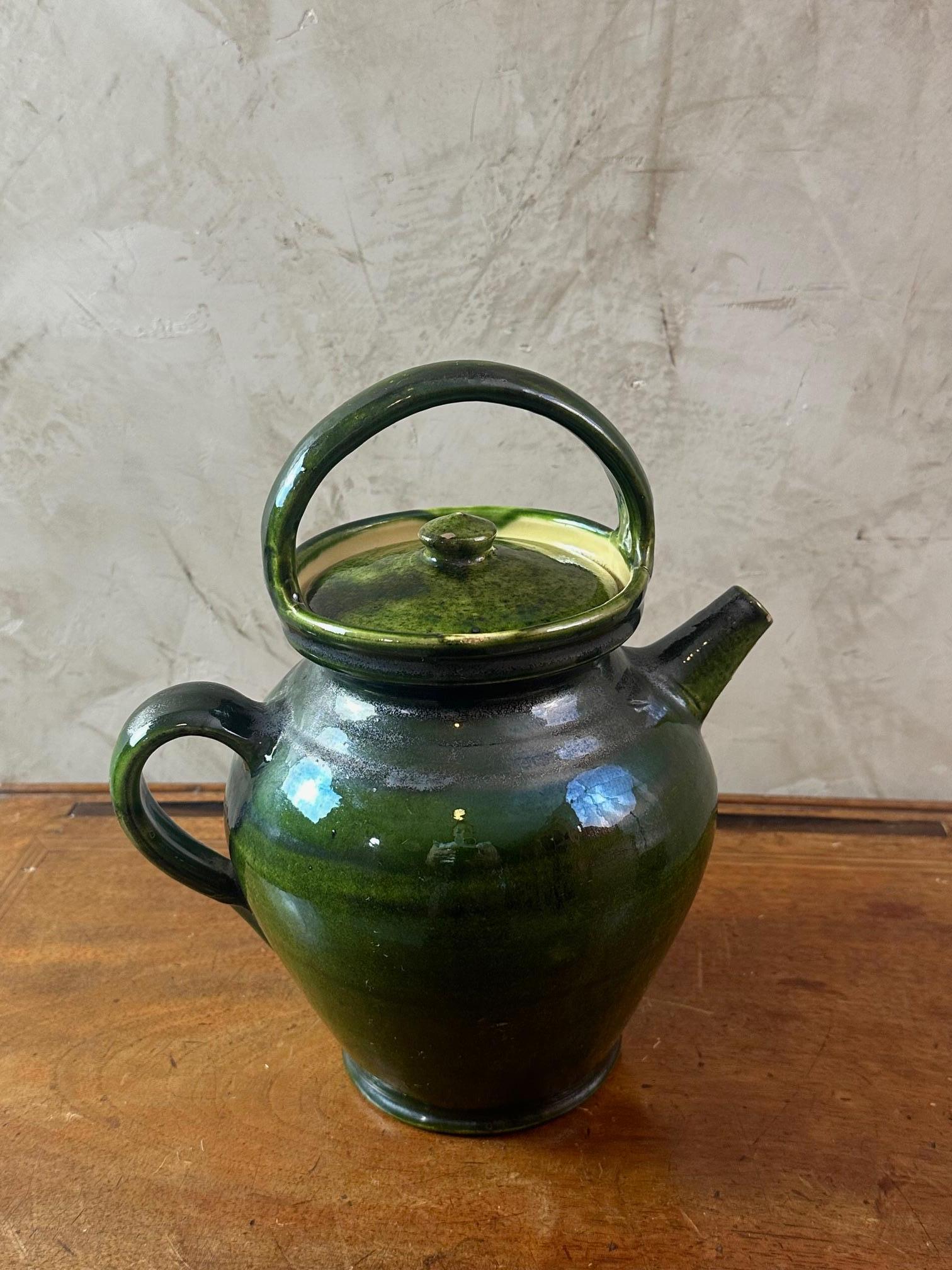 Early 20th century French Green Pottery For Sale 1