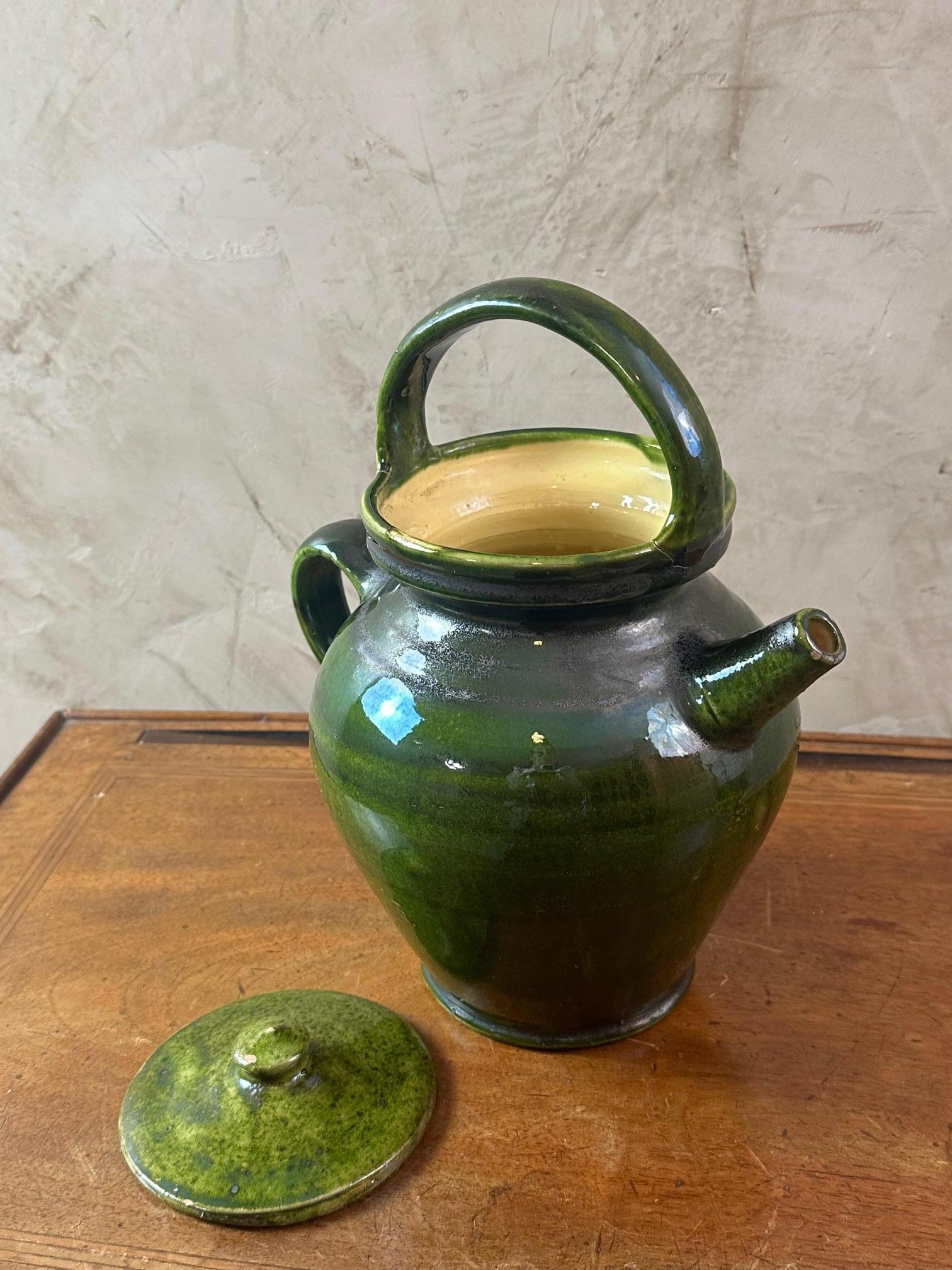 Early 20th century French Green Pottery For Sale 3