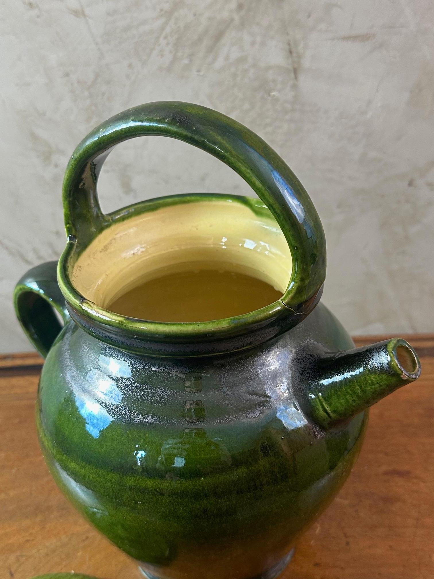 Early 20th century French Green Pottery For Sale 4