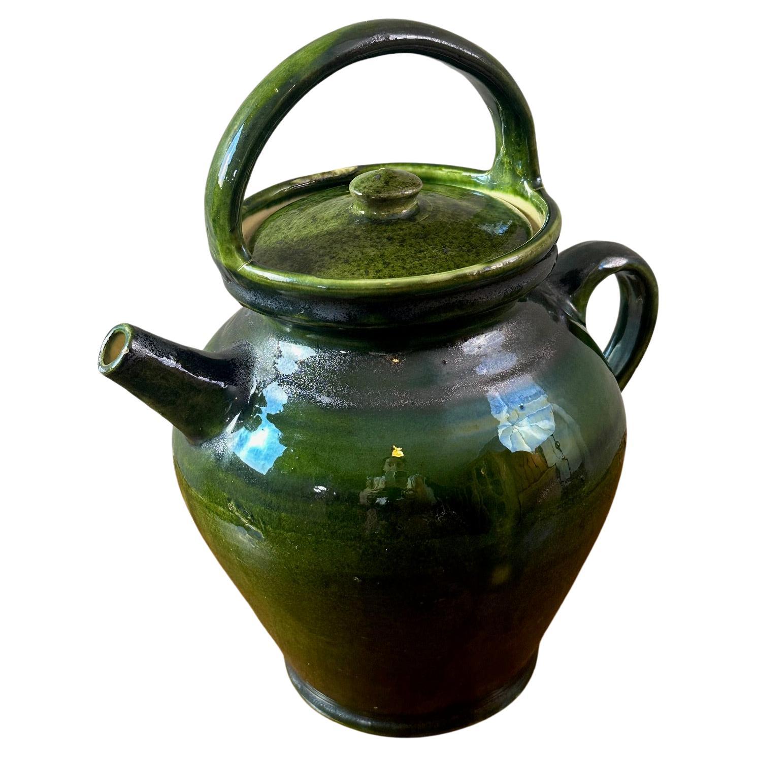 Early 20th century French Green Pottery