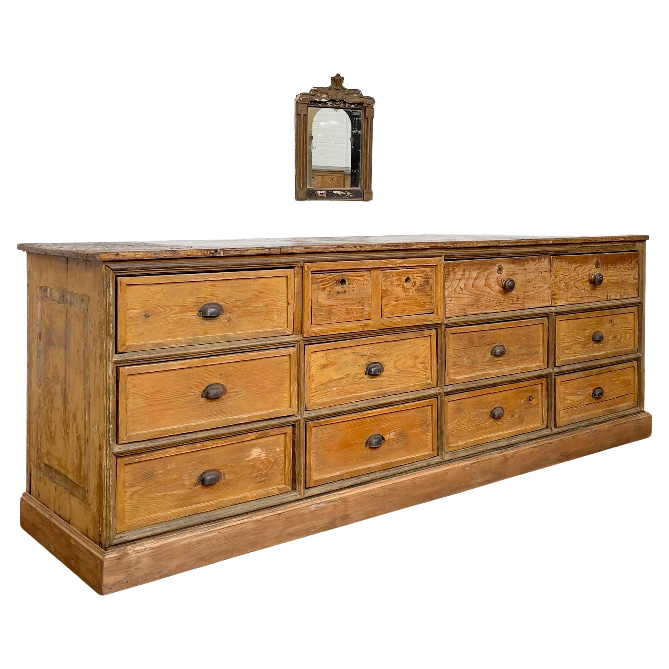 Early 20th Century French Haberdashery Cabinet with Drawers