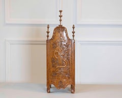 Early 20th-Century French Hand-Carved Flour Box