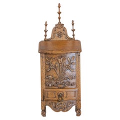 Early 20th Century French Hand-Carved Flour Box
