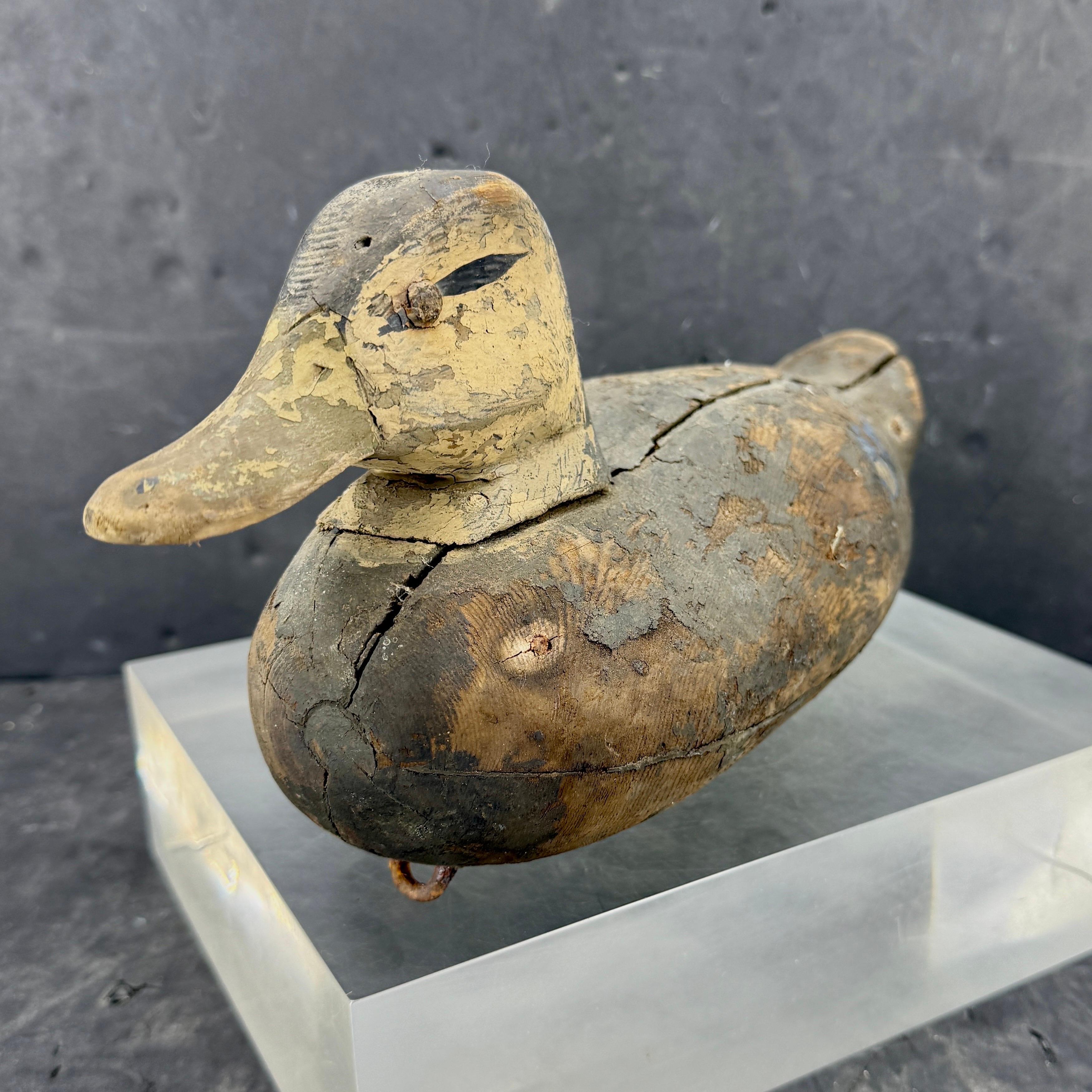 Appelant de canard en bois sculpté à la main du début du 20e siècle. en vente 2