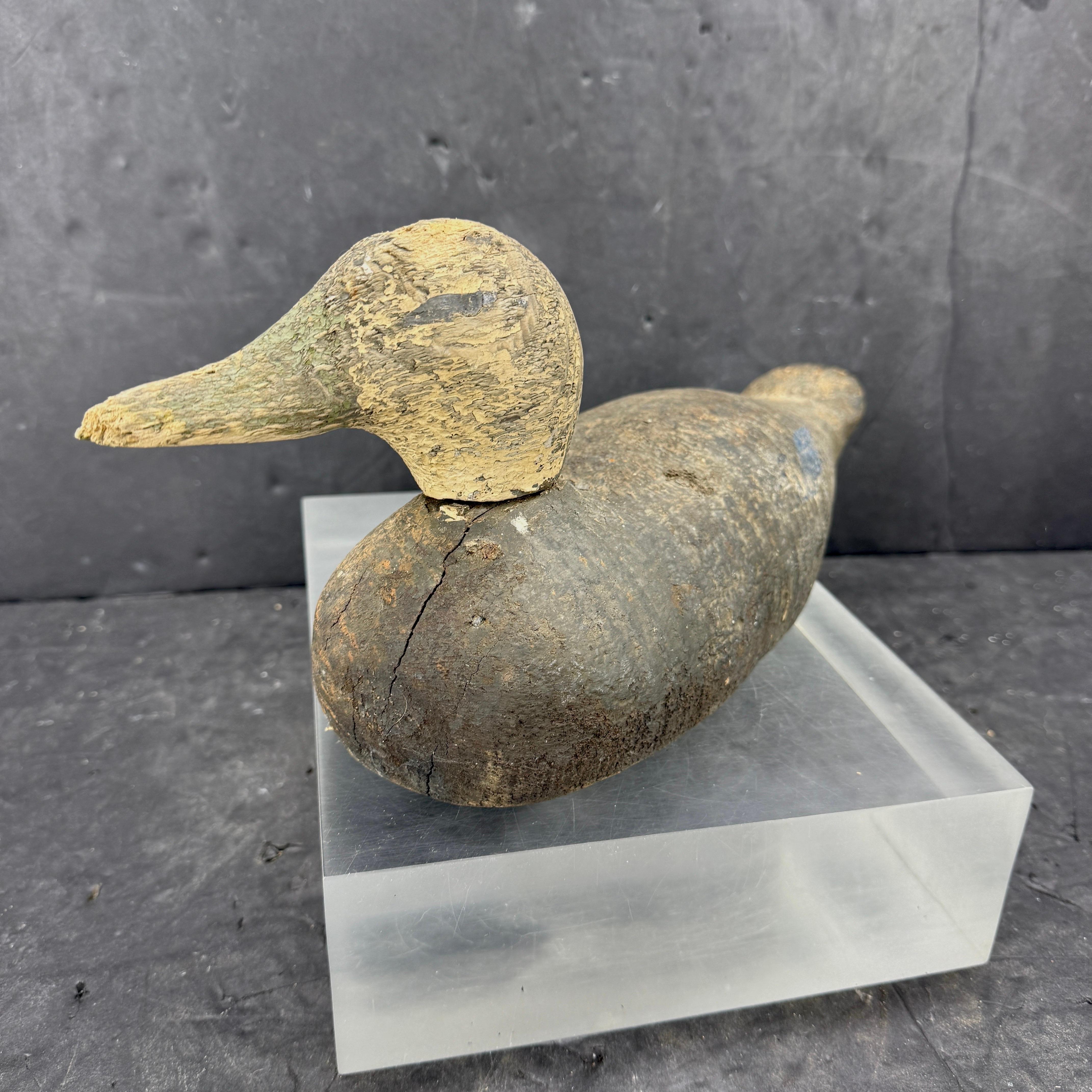 Bois Appelant de canard en bois sculpté à la main du début du 20e siècle. en vente