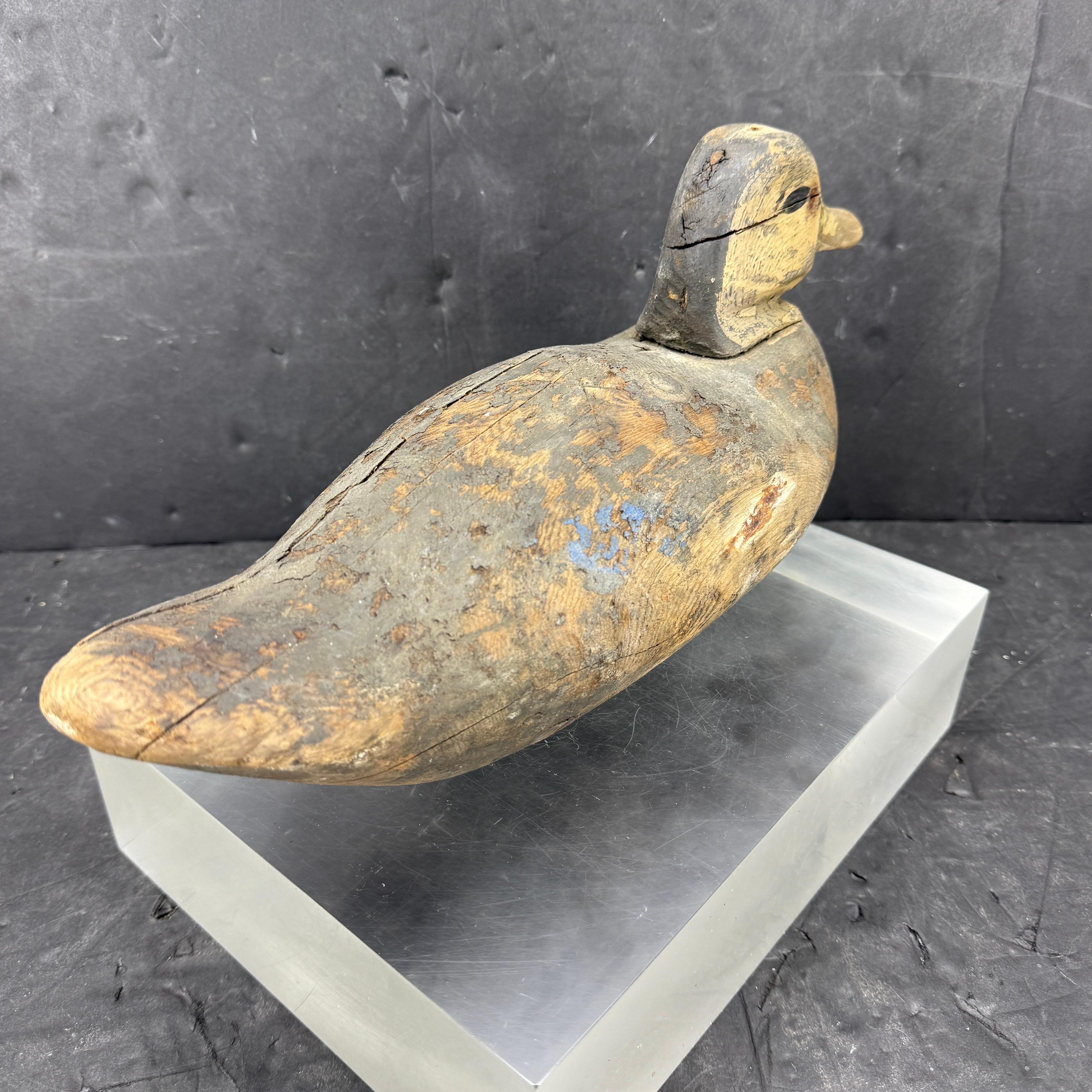 Bois Appelant de canard en bois sculpté à la main du début du 20e siècle. en vente