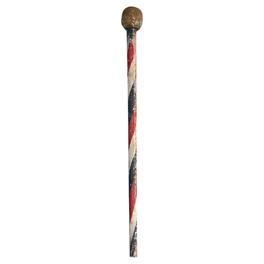 Early 20th Century French Hand-Crafted Pine Processional Merit Pole