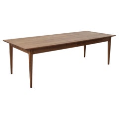 Early 20th Century French Hand Pegged Oak Farm Table, Dining Table, 98-in Long