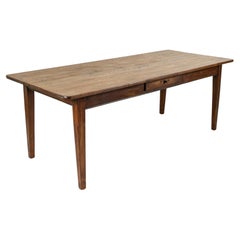 Early 20th Century French Hand Pegged Oak Farm Table from Le Perche in Normandy
