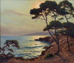 Early 20th-Century French Impressionism, Jean Lafon, Red Rocks of Côte d’Azur