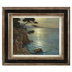 Pintura impresionista francesa de principios del siglo XX, Jean Lafon, Costa a la luz de la luna