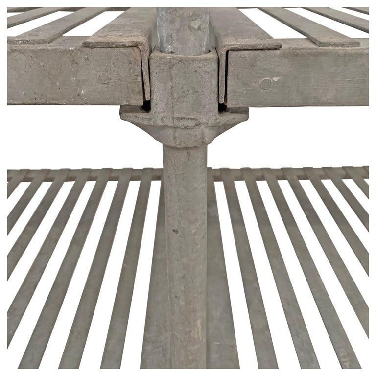 Early 20th Century French Industrial Galvanized Zinc Shelving at 1stDibs