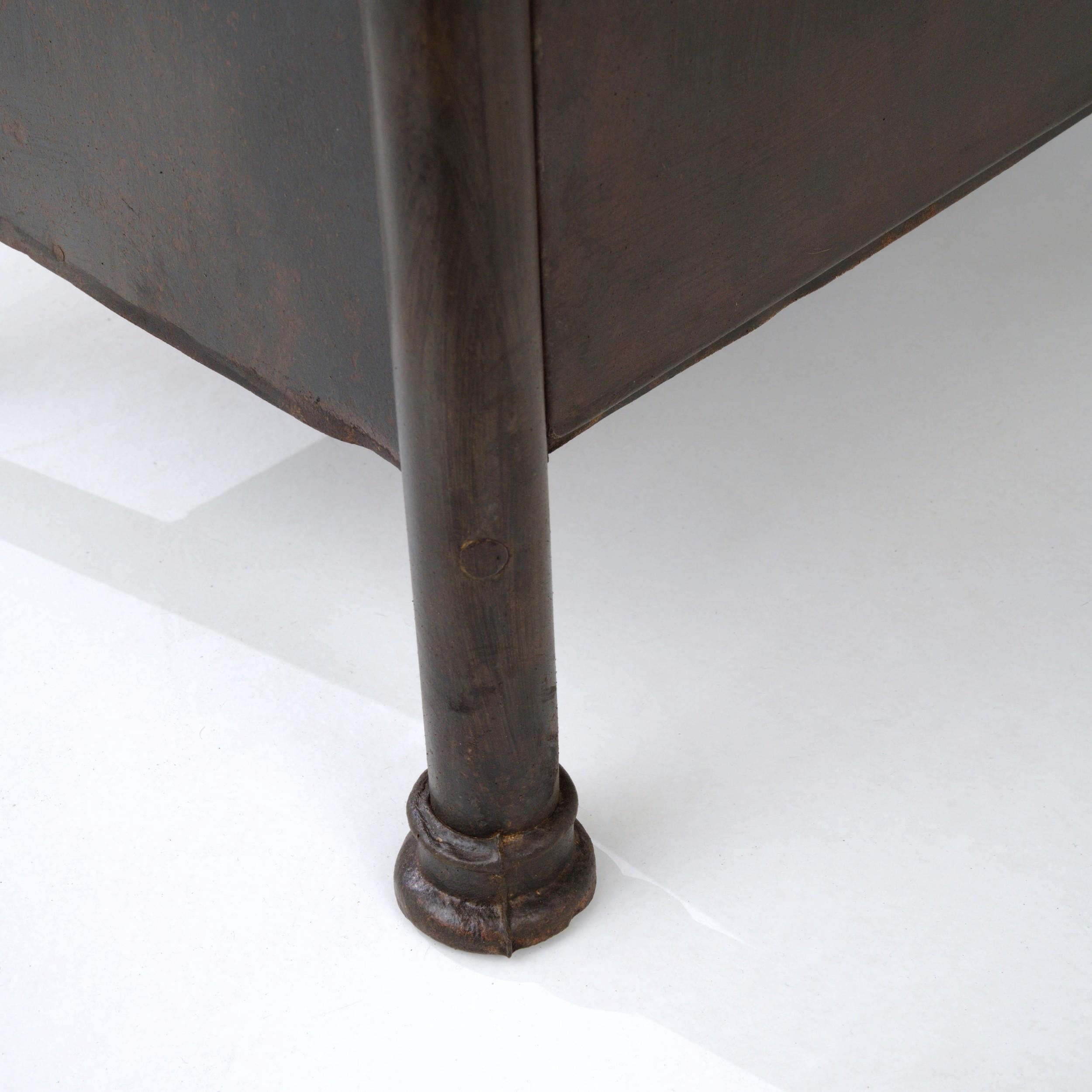 Early 20th Century French Industrial Metal Tables, a Pair 9