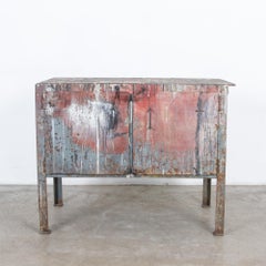Early 20th Century French Industrial Storage Cabinet