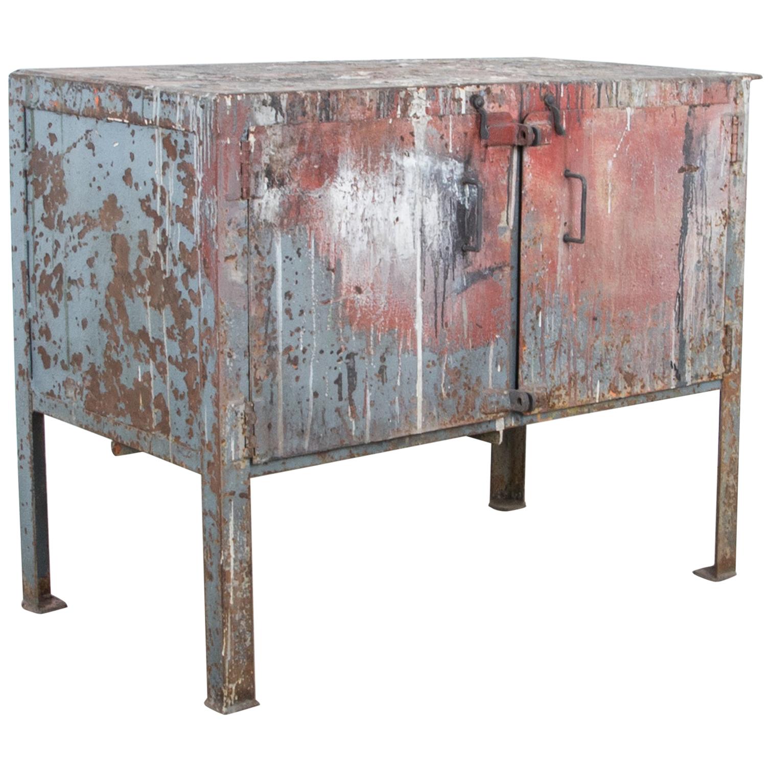 Early 20th Century French Industrial Storage Cabinet