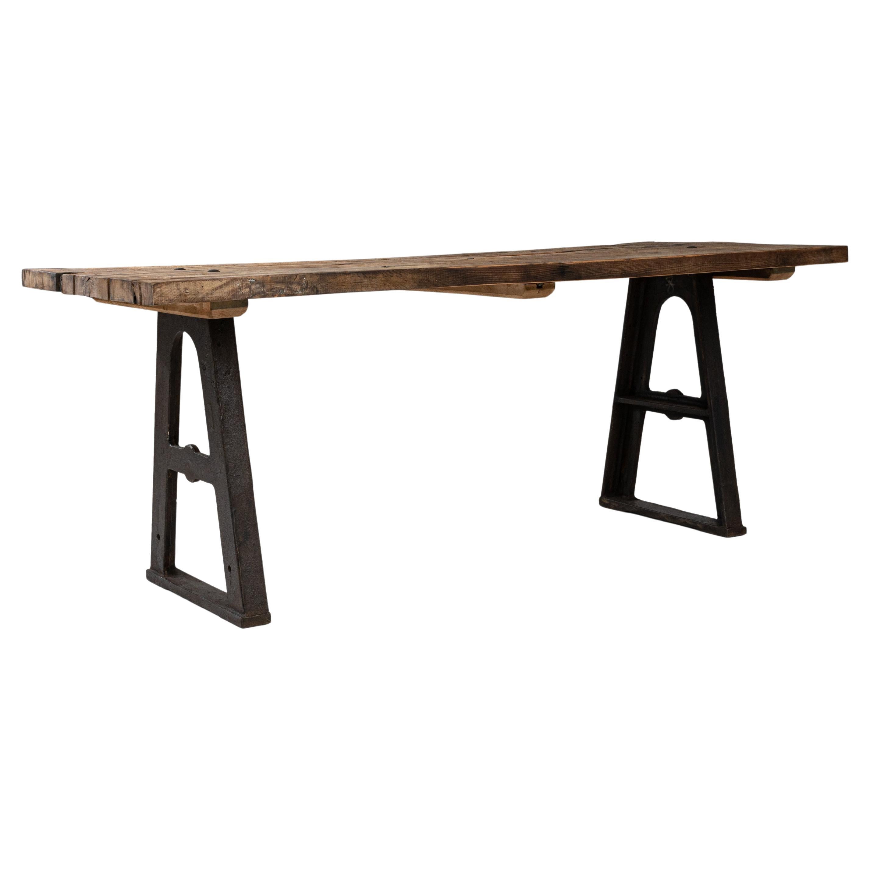 Early 20th Century French Industrial Table For Sale