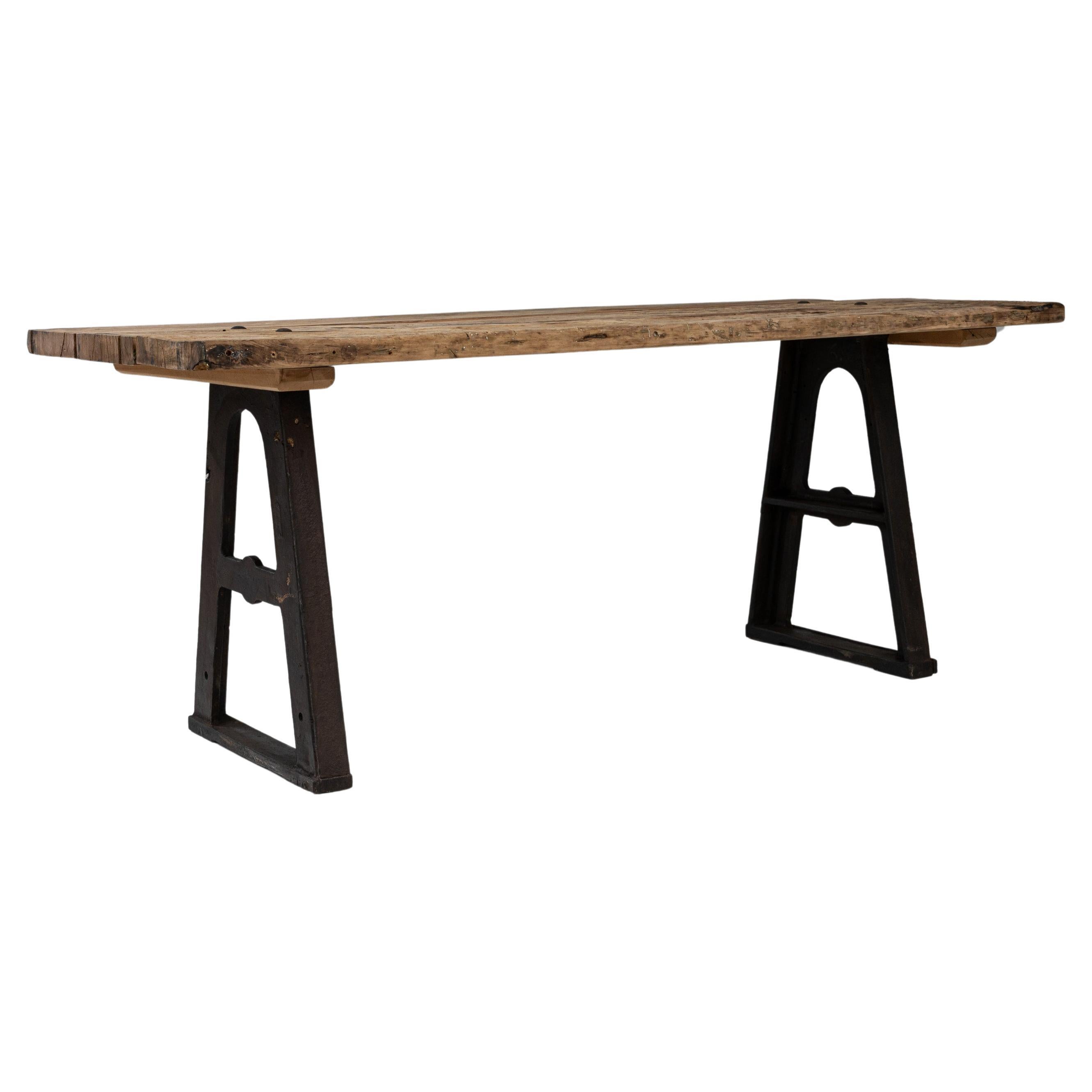 Early 20th Century French Industrial Table For Sale
