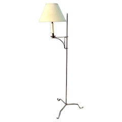 Early 20th Century French Iron Adjustable Bridge Floor Lamp