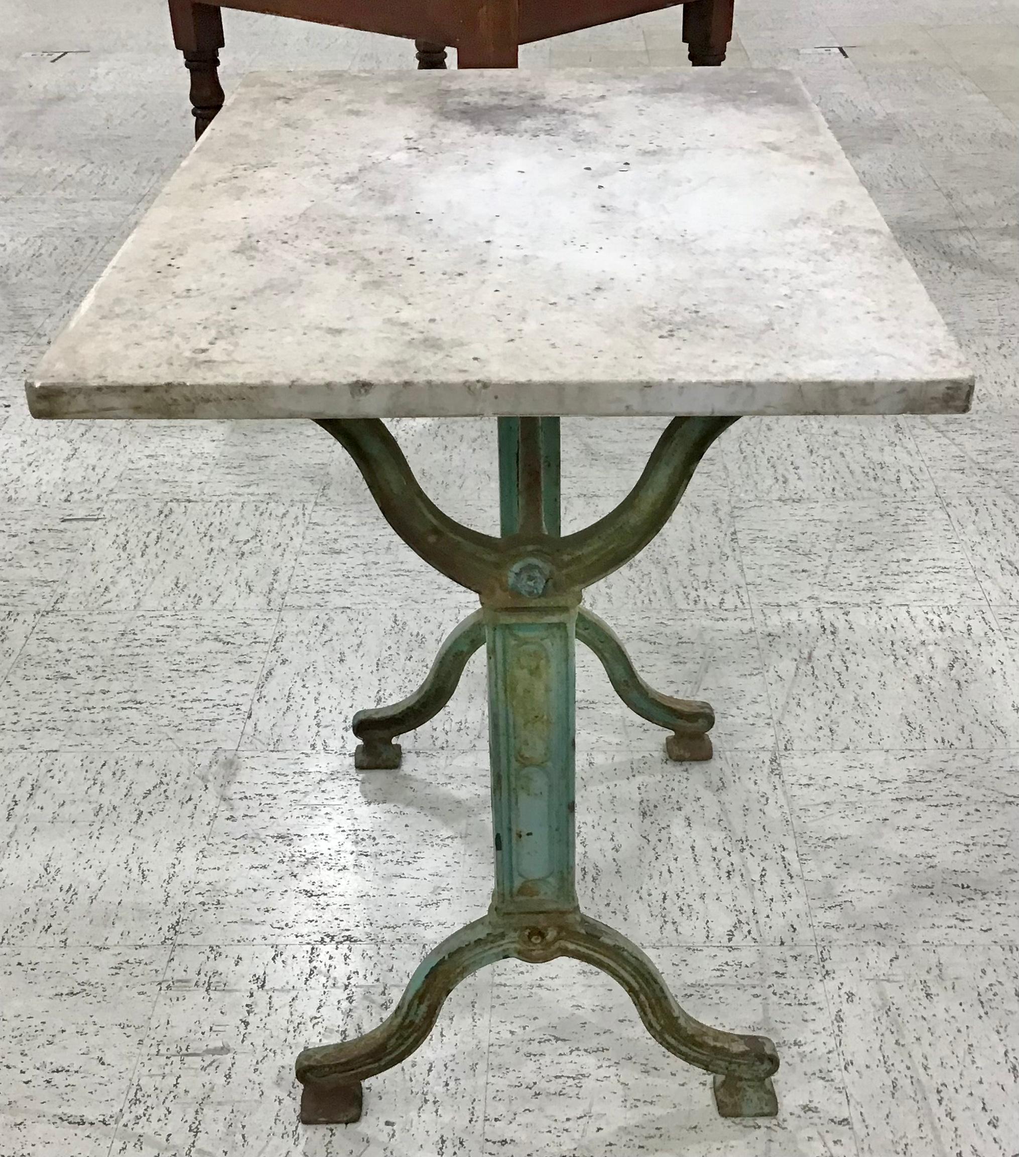 outdoor marble bistro table