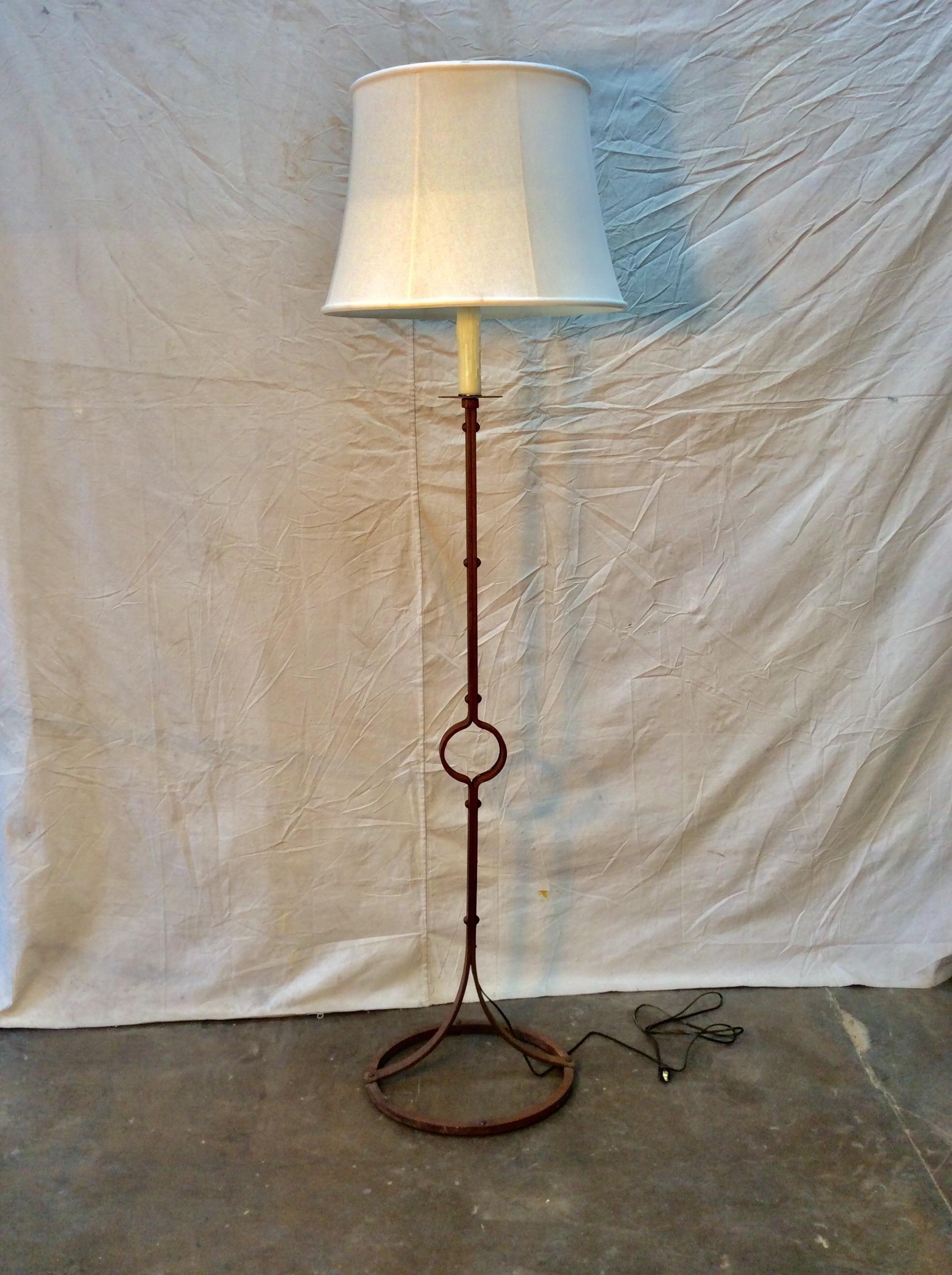 Early 20th Century French Iron Floor Lamp For Sale 10