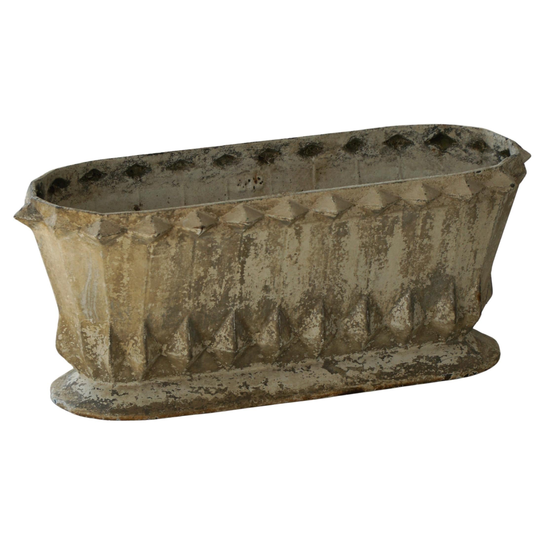 Early 20th Century, French Iron Jardinière, Patinated Planter, 1900–1920