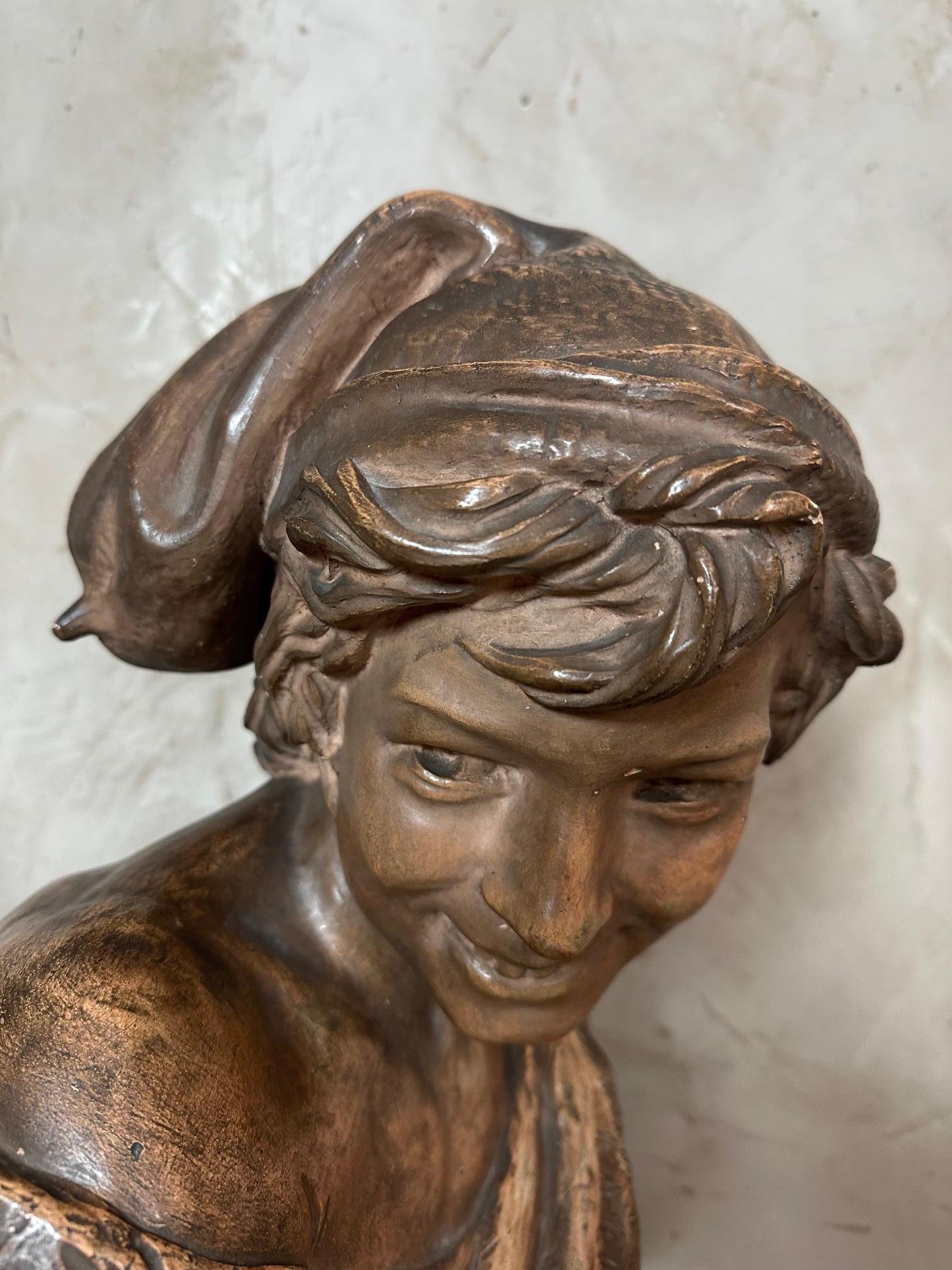 Scultura di risate in terracotta di Jean-Baptiste Carpeaux dei primi anni del XX secolo in vendita 5