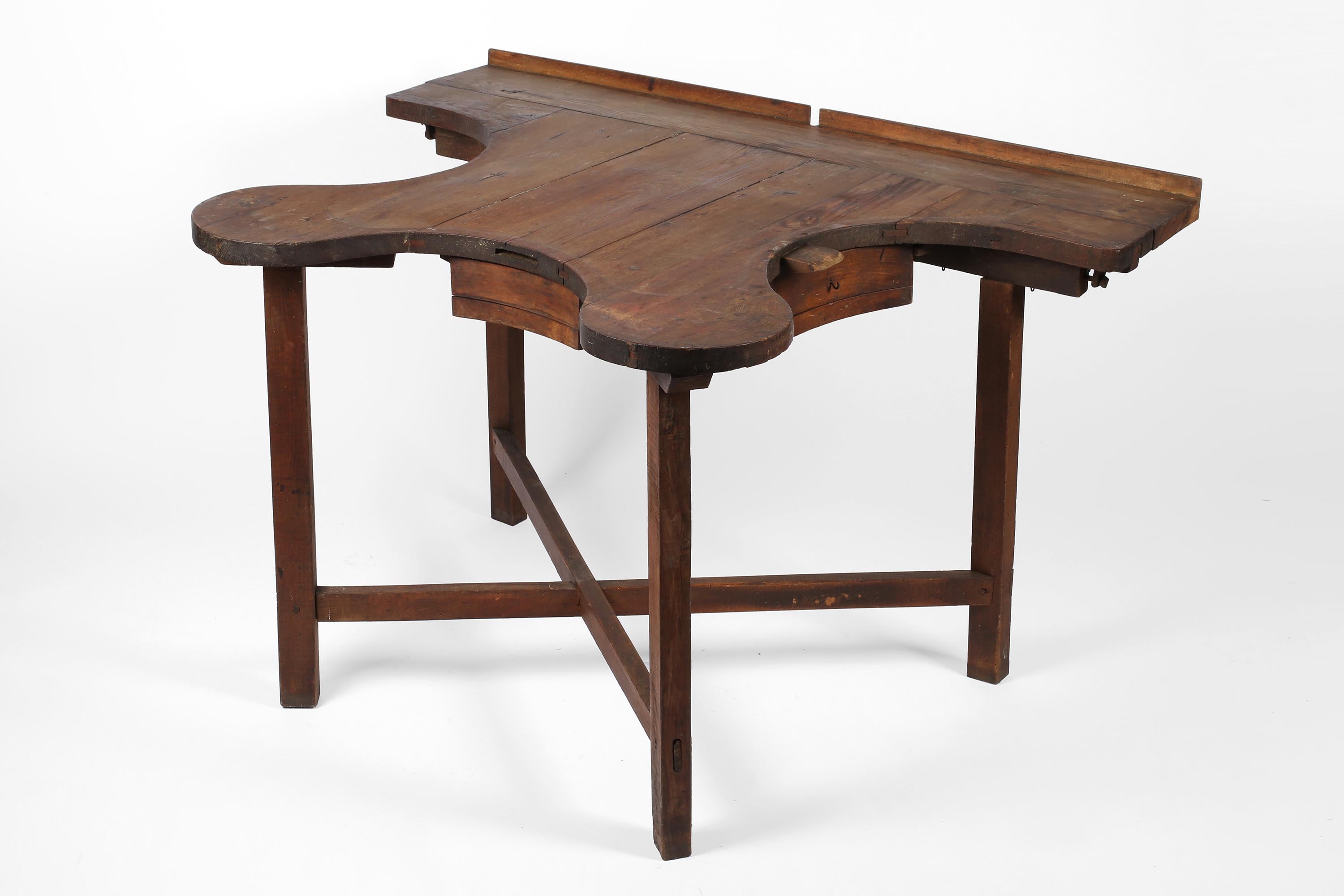 Mesa de joyero francesa de principios del siglo XX Roble en venta