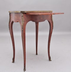 Early 20th Century French Kingwood and Marquetry Side Table