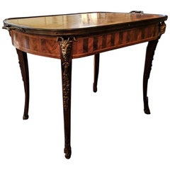 Early 20th Century French Kingwood and Satinwood Marquetry Occasional Table