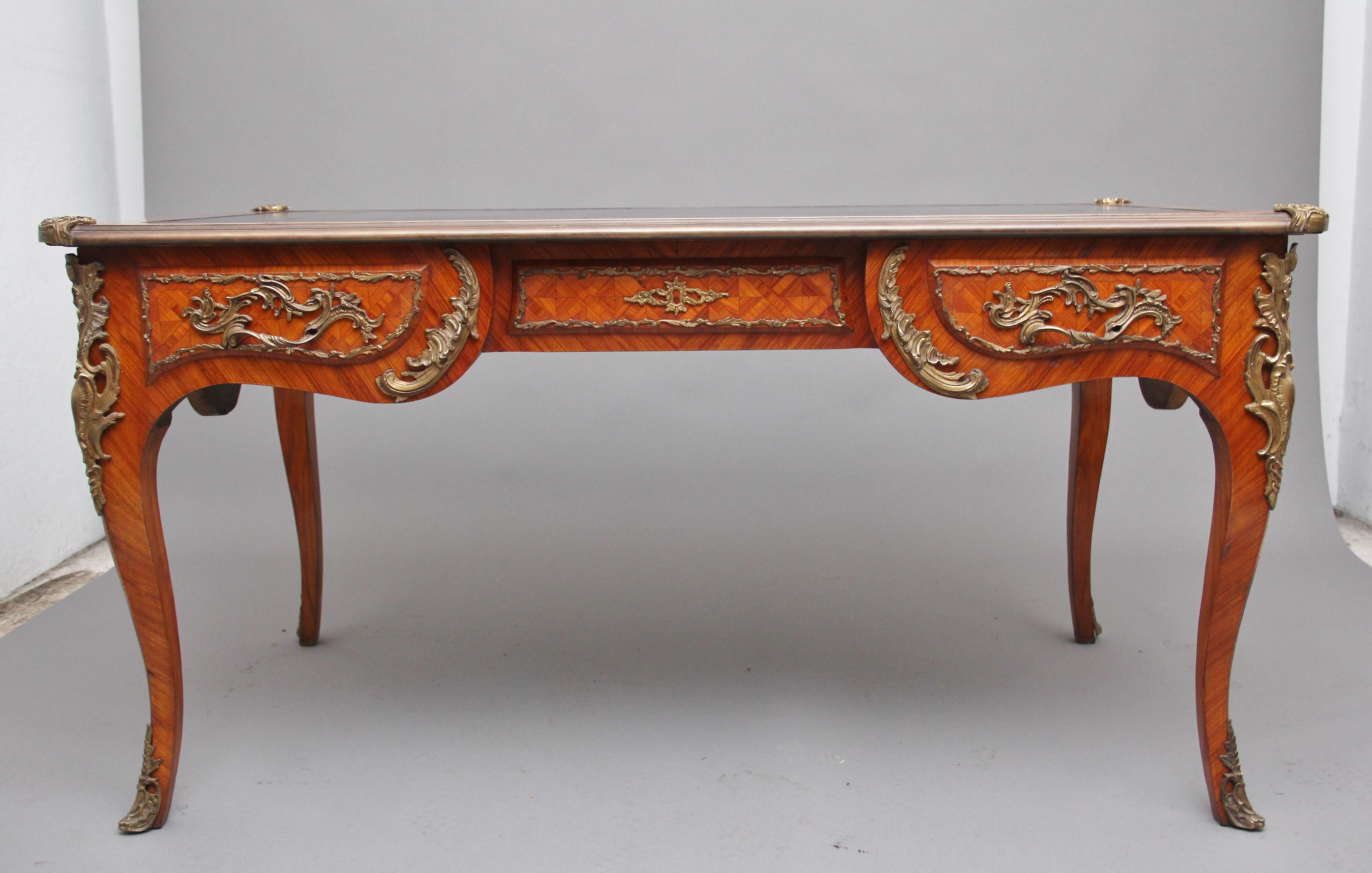 Early 20th Century French Kingwood Bureau Plat 5