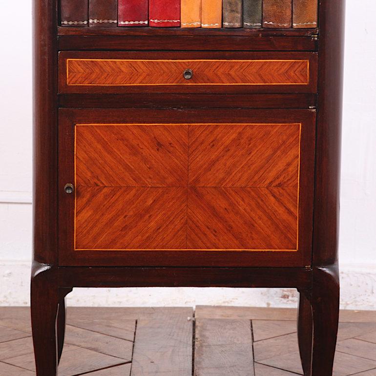 Early 20th Century French Kingwood Stand Nightstand with Faux Books In Good Condition In Vancouver, British Columbia