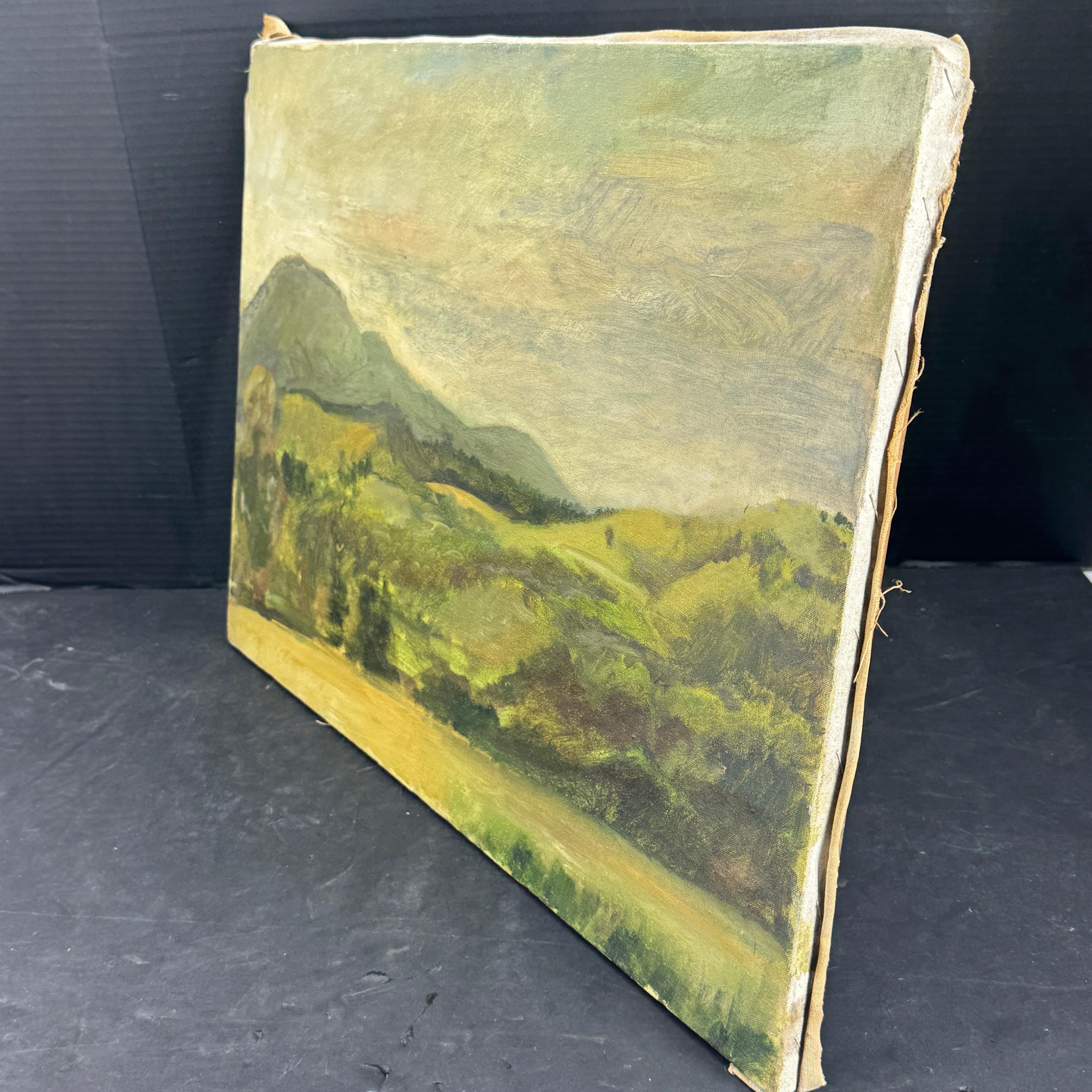 Early 20th Century French Landscape Oil Painting on Canvas 5