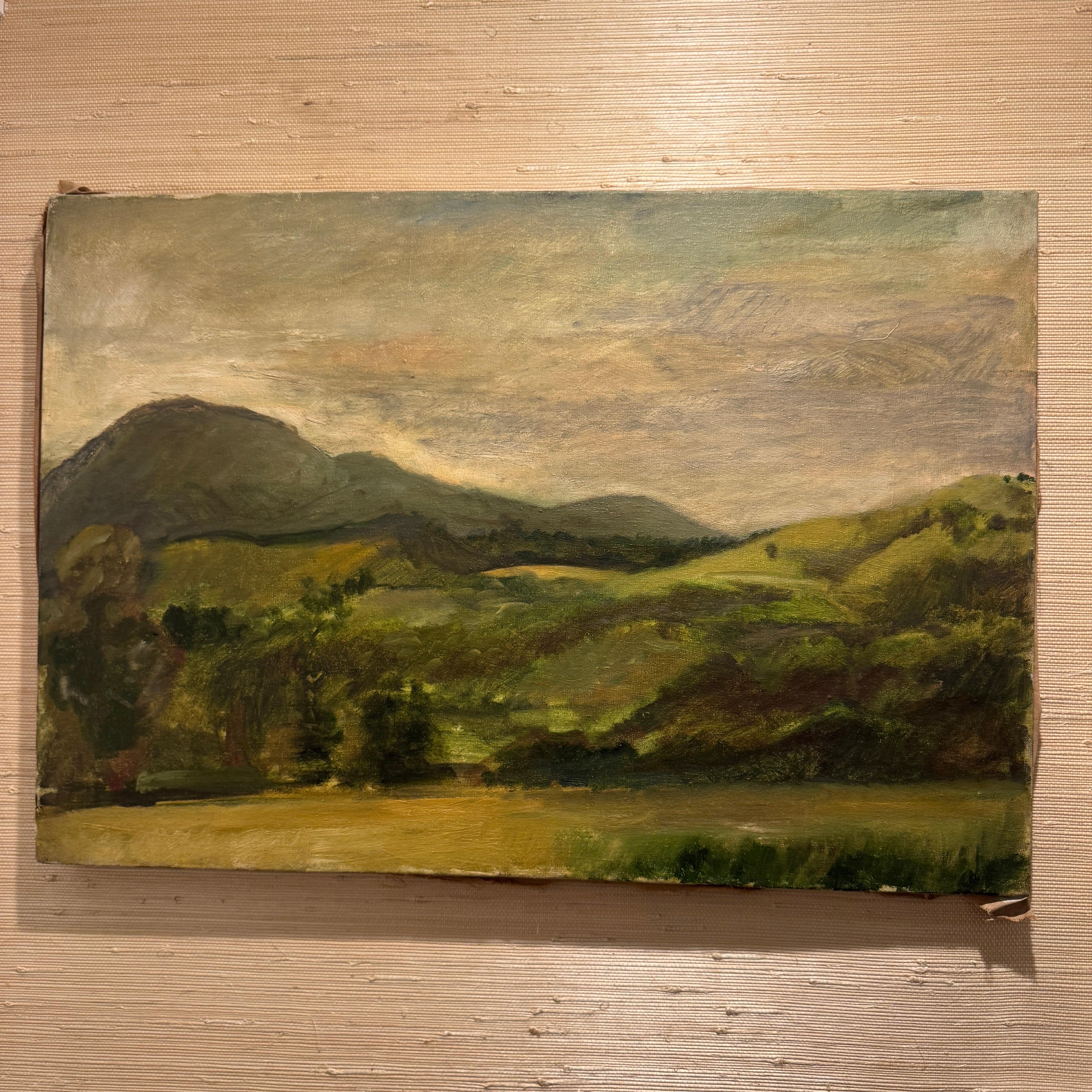 Early 20th Century French Landscape Oil Painting on Canvas 11
