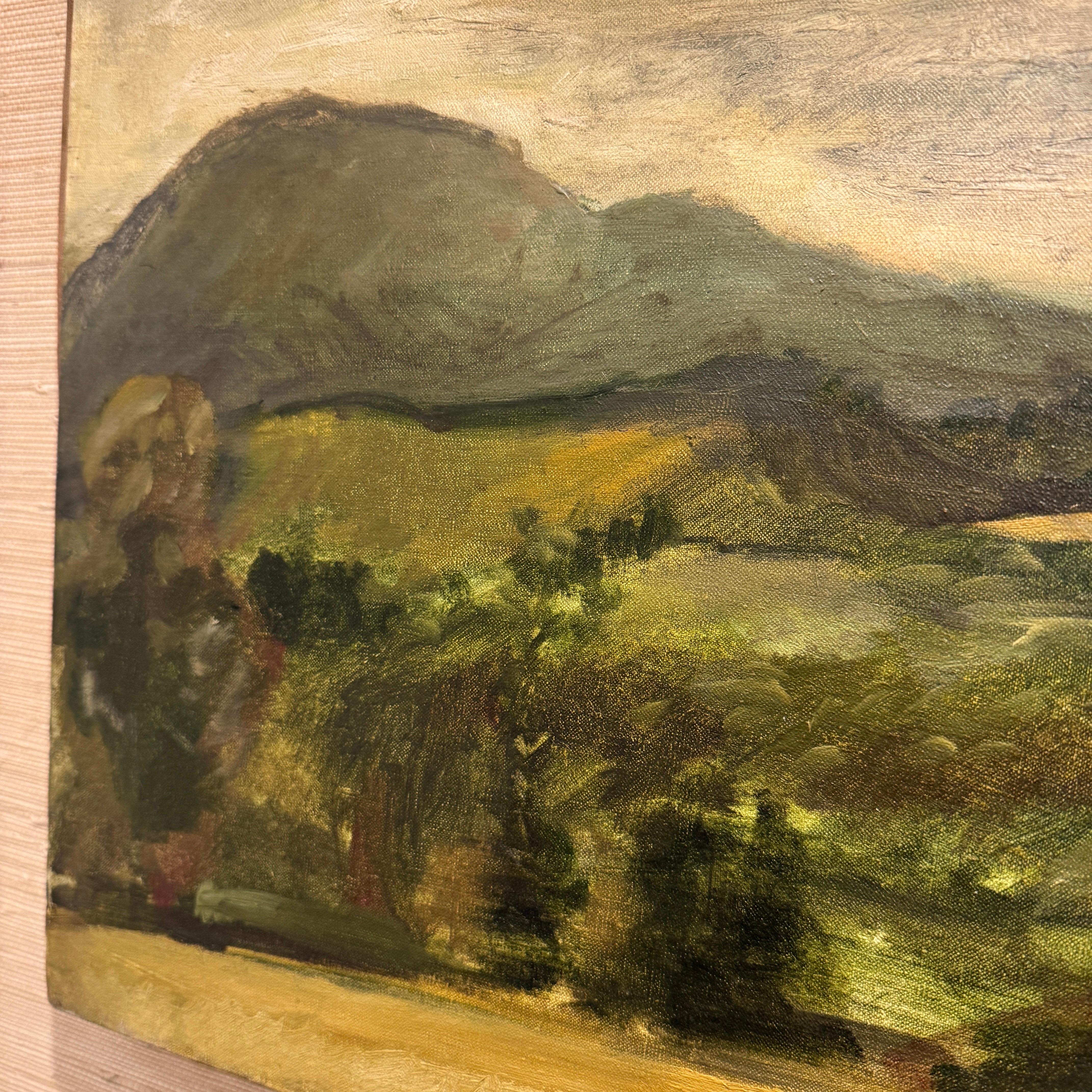 Early 20th Century French Landscape Oil Painting on Canvas 12