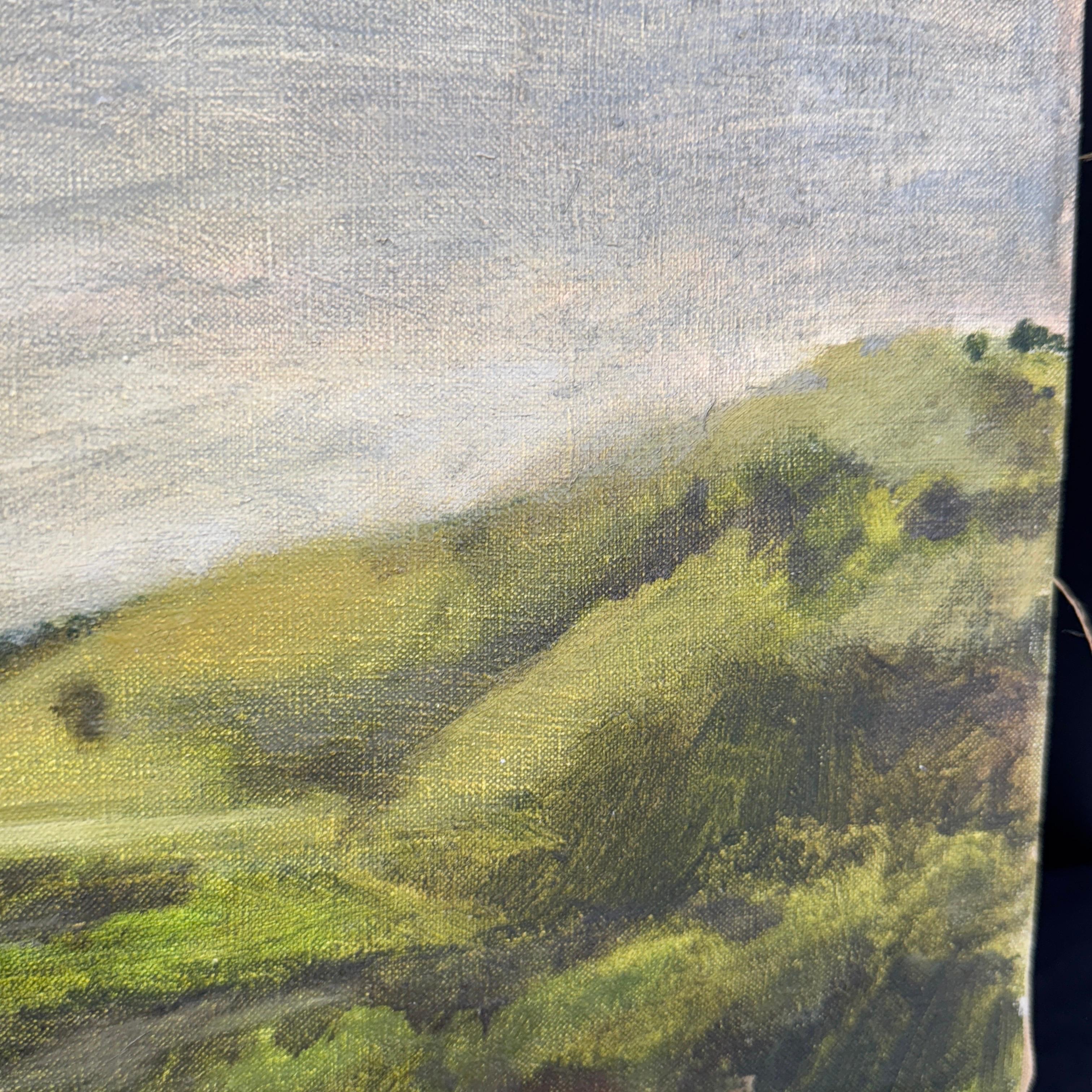 Early 20th Century French Landscape Oil Painting on Canvas In Good Condition In Haddonfield, NJ