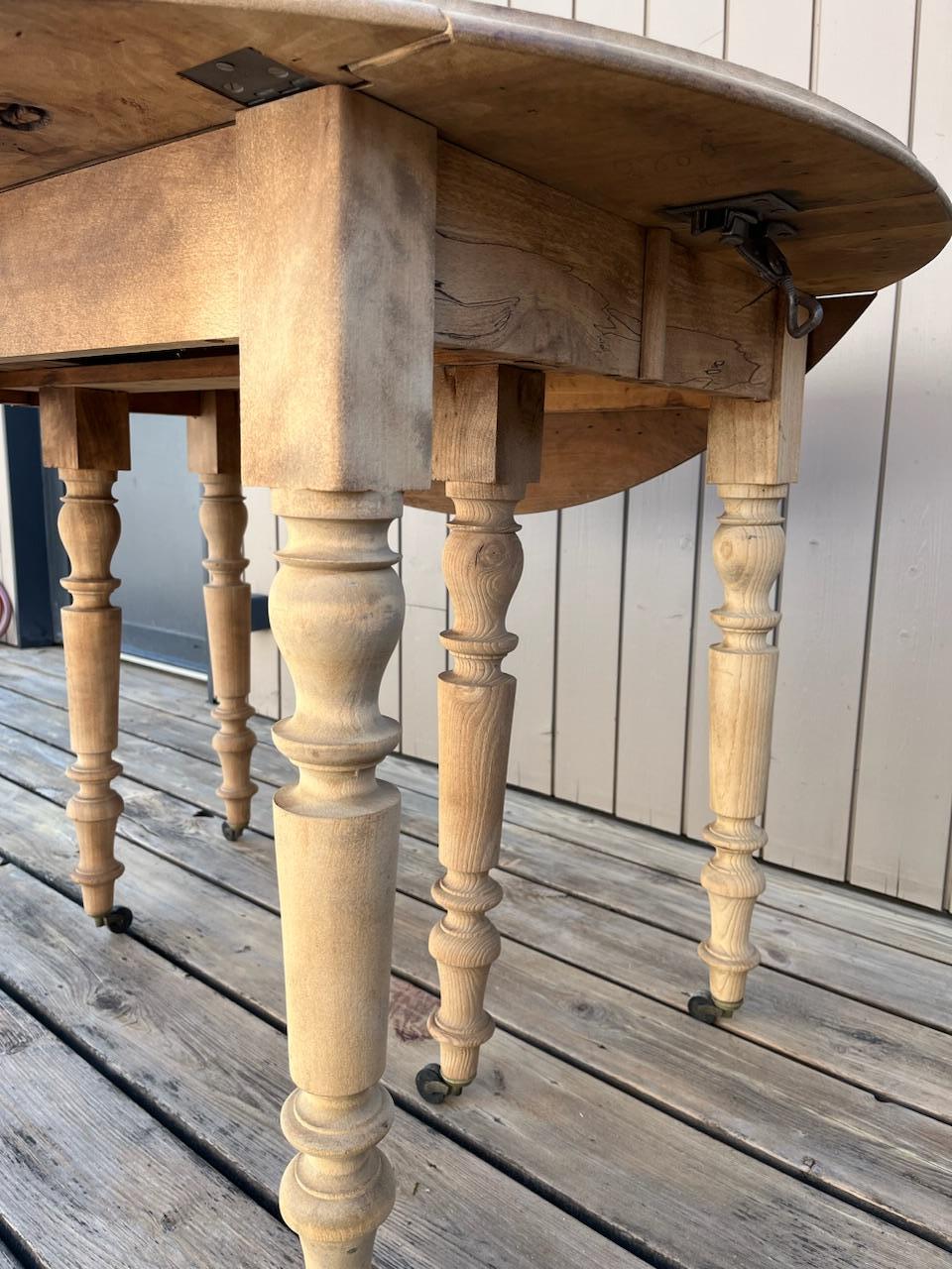 20th Century Early 20th century French Light Walnut Antique Console or Table, 1900s For Sale