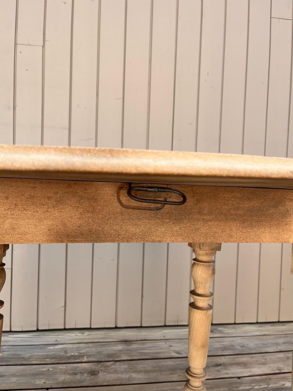 Early 20th century French Light Walnut Antique Console or Table, 1900s For Sale 1