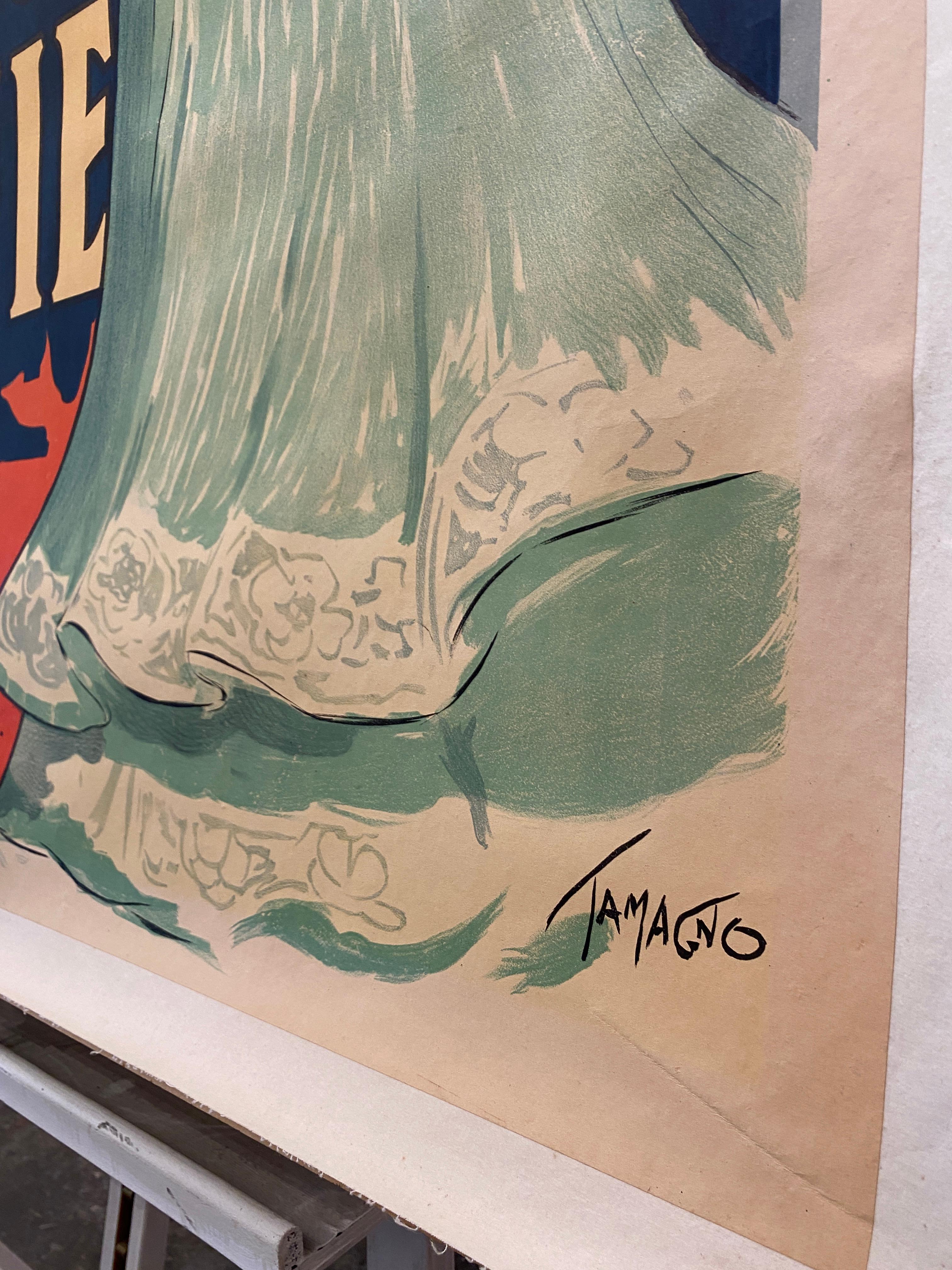 20ième siècle Affiche lithographique française du début du XXe siècle, 