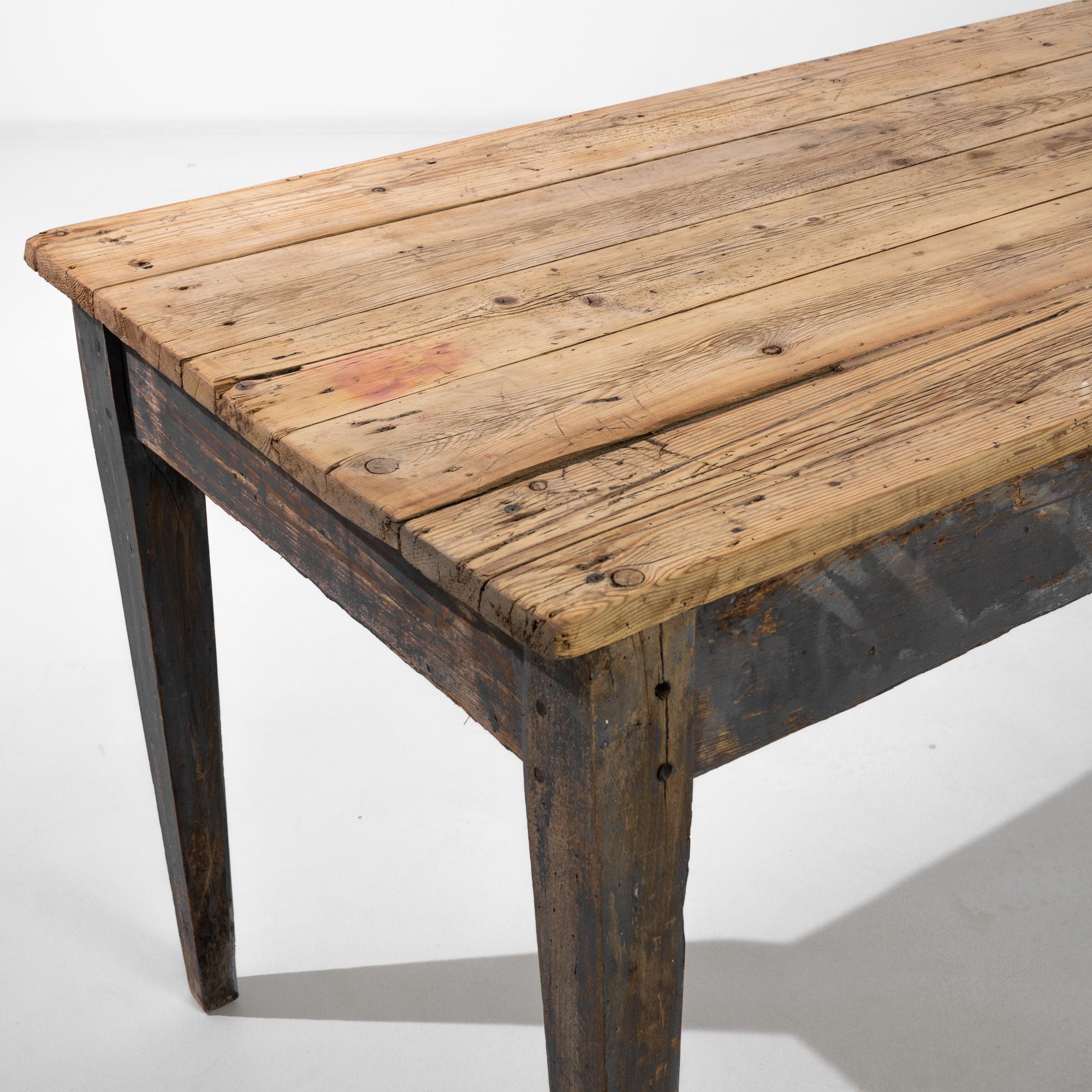 Country Early 20th Century French Long Wooden Table