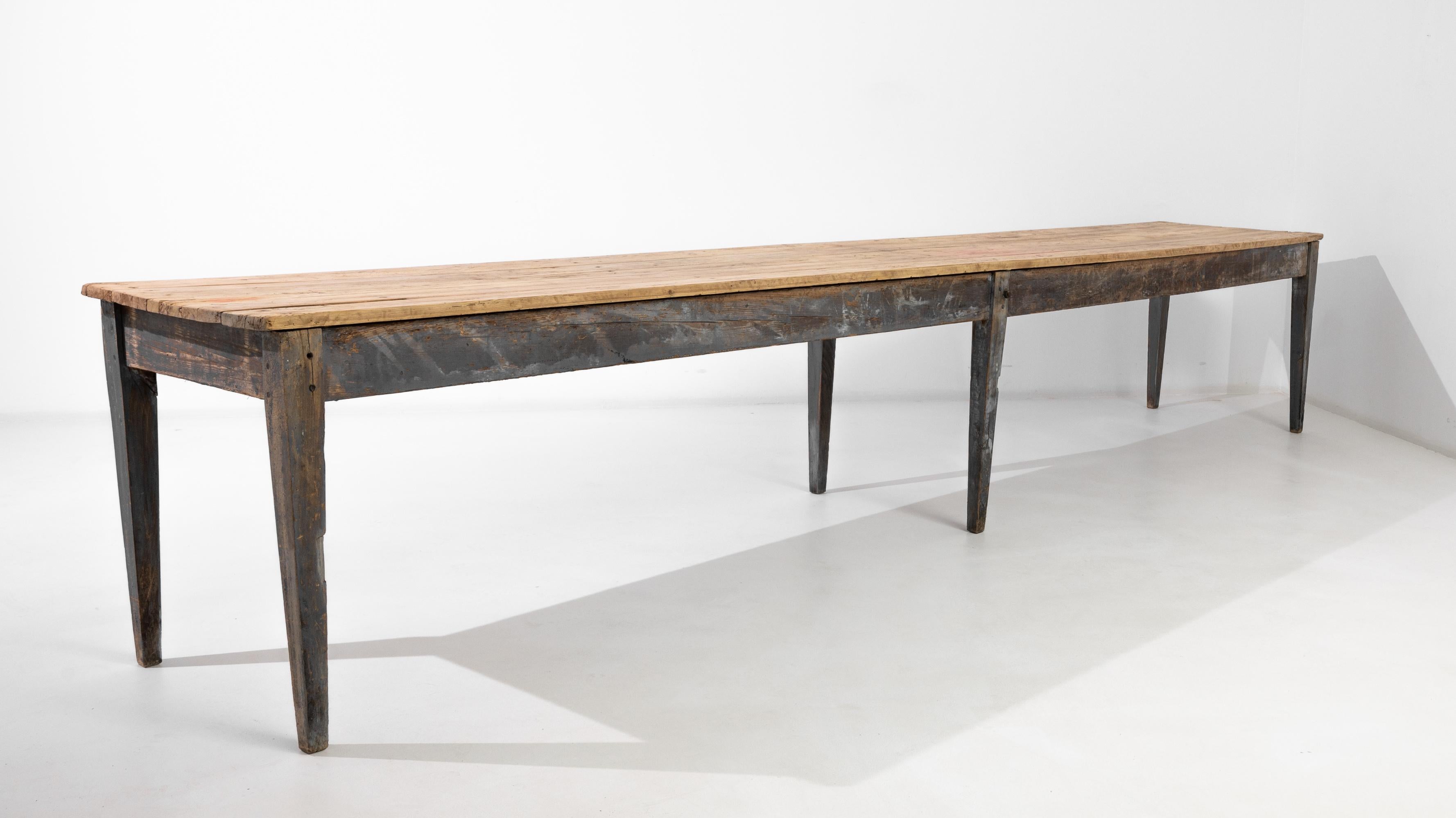 Early 20th Century French Long Wooden Table 1